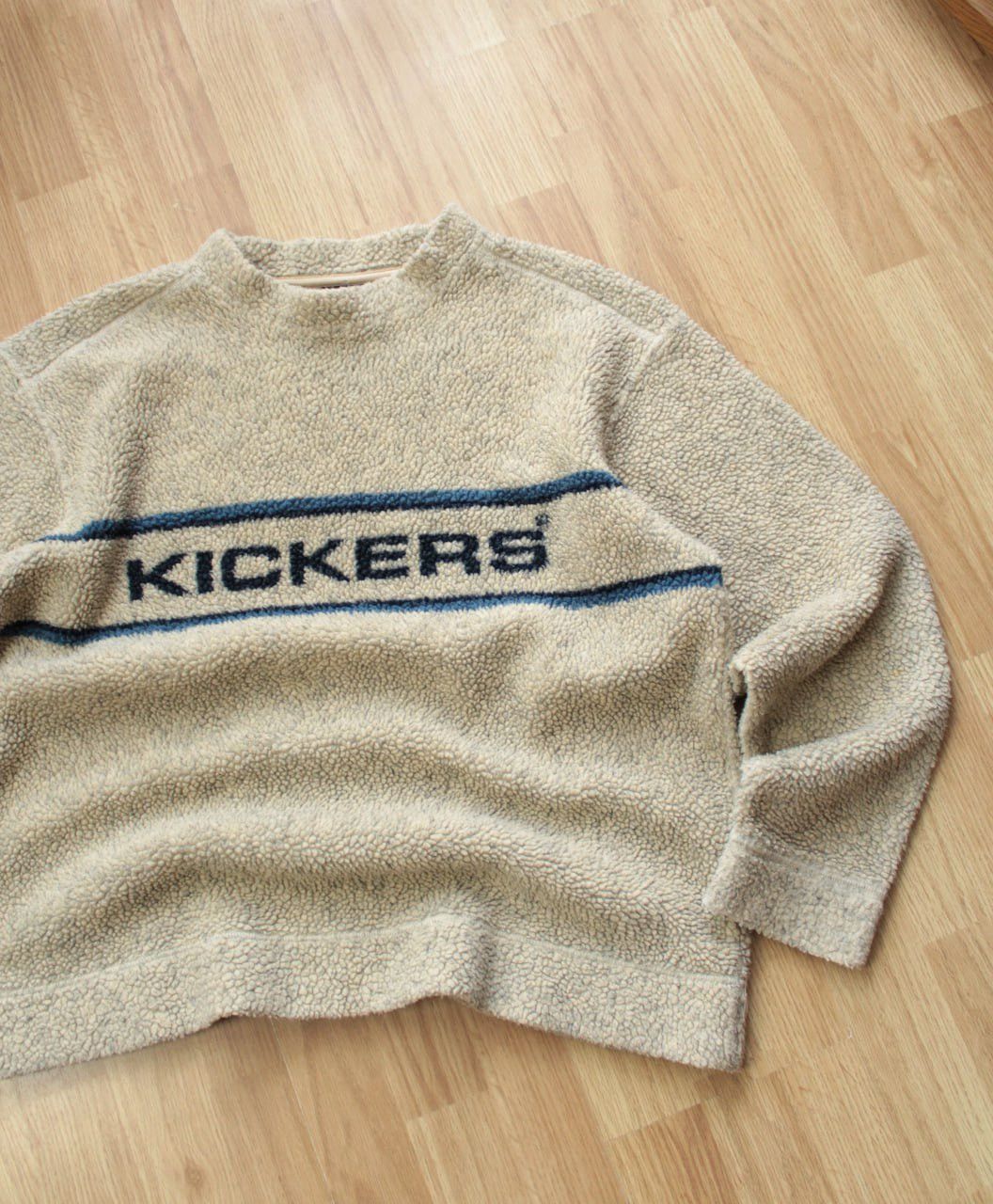Kickers 🔥 KICKERS VINTAGE BIG LOGO FLEECE TEDDY Sweatshirt Pullover Size US L / EU 52-54 / 3 - 2 Thumbnail