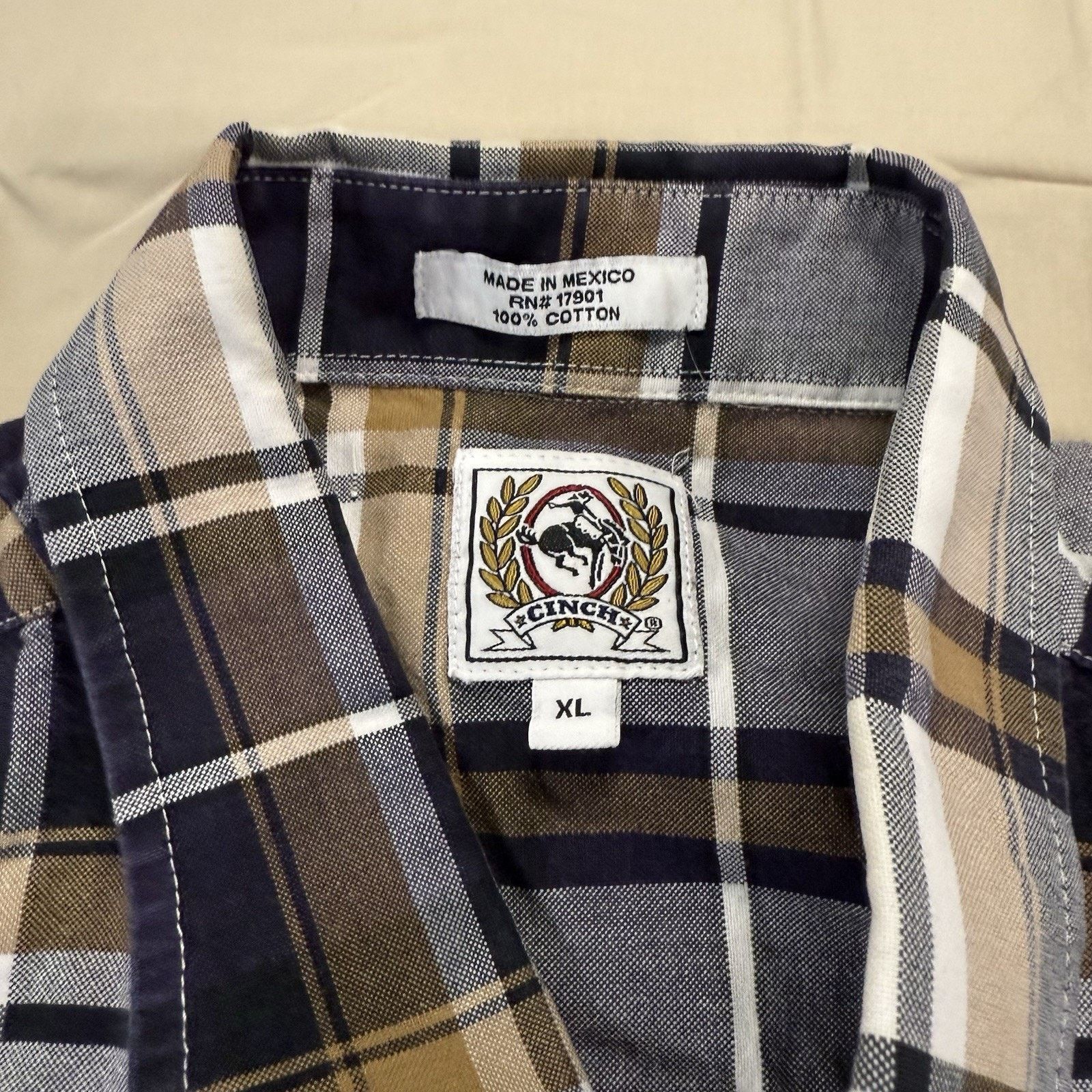 CINCH Cinch Brown Plaid Long Sleeve Western Shirt Cowboy Size XL Size US XL / EU 56 / 4 - 4 Thumbnail