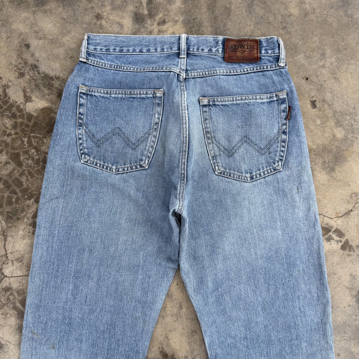 Edwin × Jean × Vintage VINTAGE EDWIN FADED PATCH JEANS DENIM PANTS Size US 32 / EU 48 - 10 Thumbnail