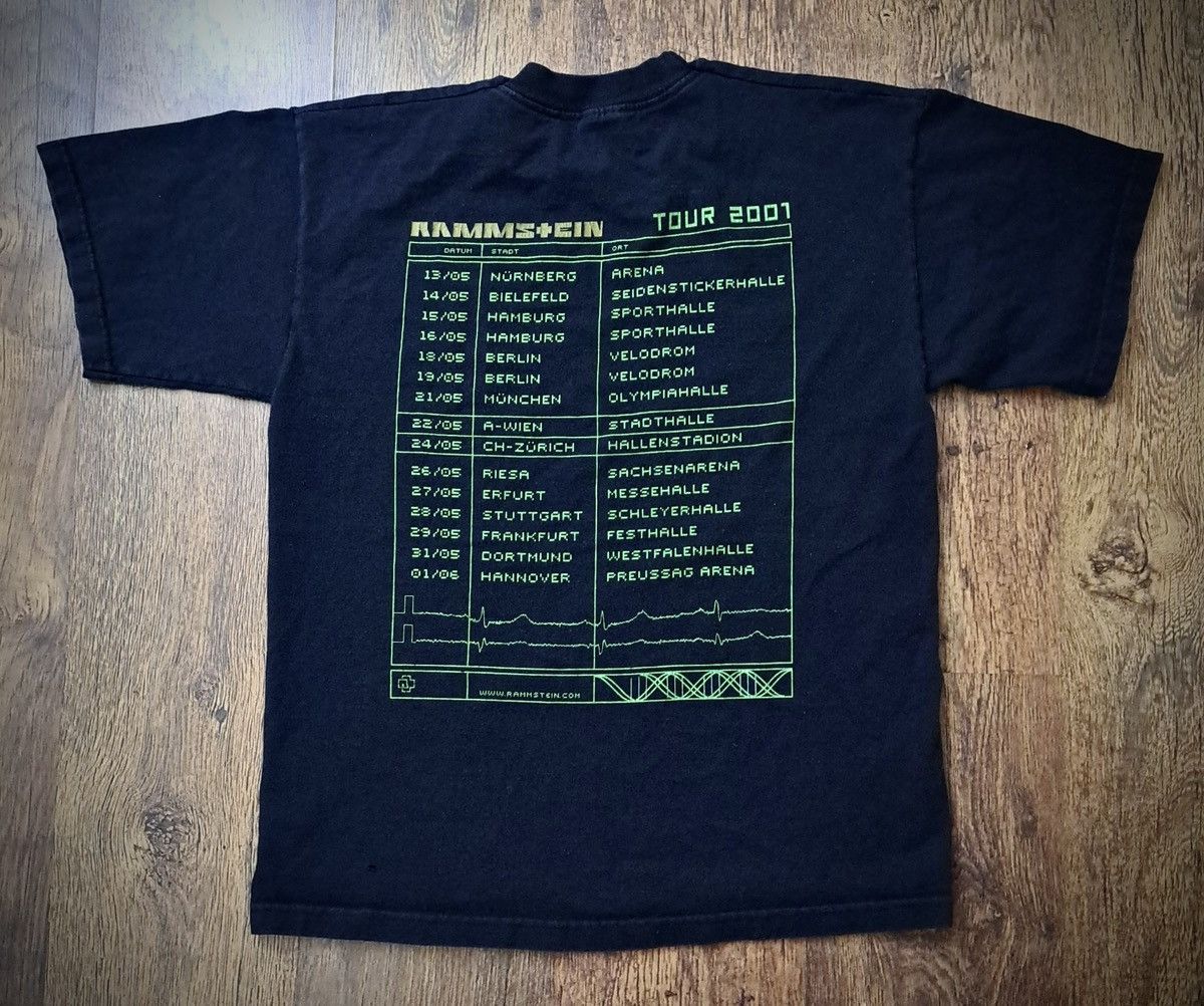 Band Tees × Vintage RAMMSTEIN x Tour Tee 2001 Size US L / EU 52-54 / 3 - 2 Thumbnail