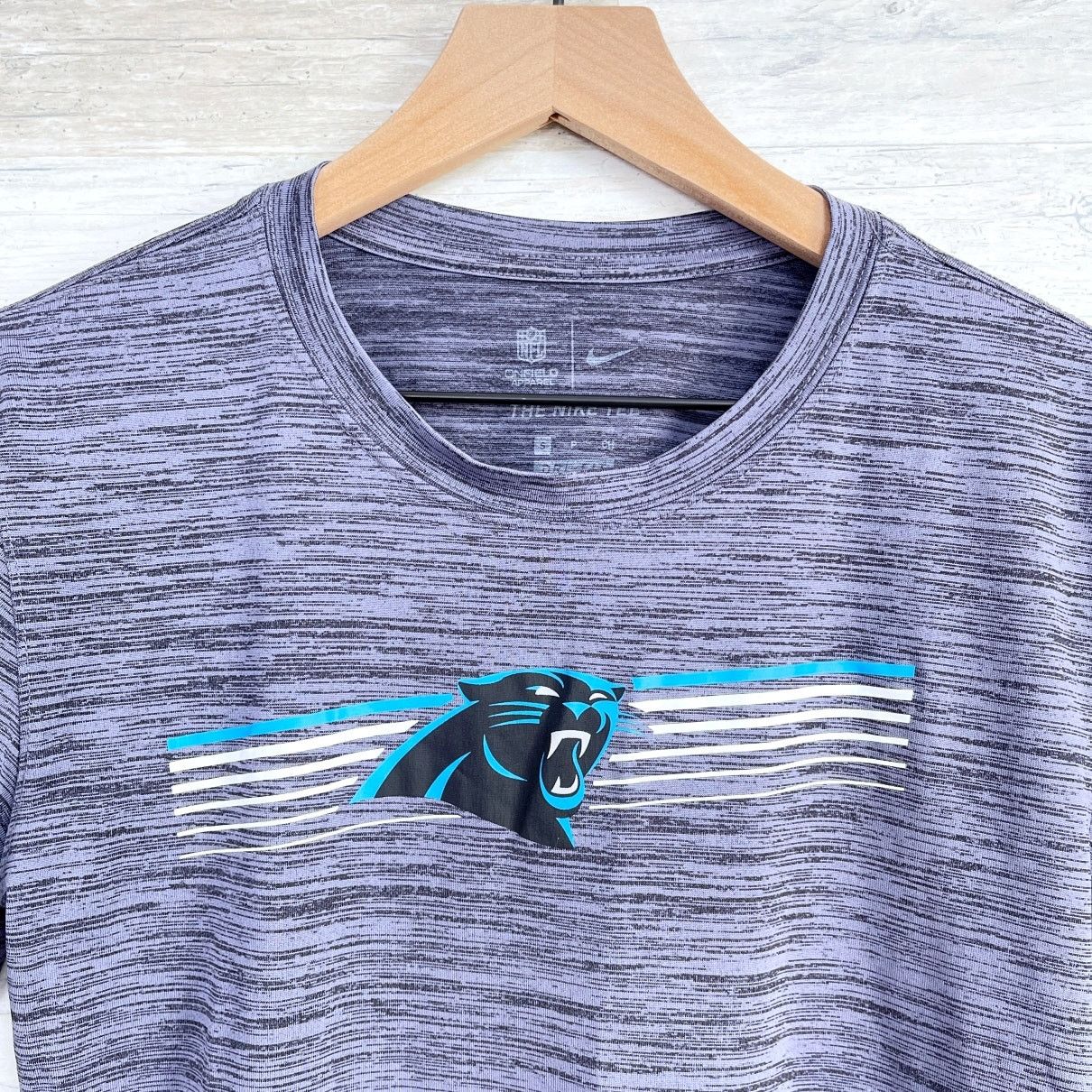 Nike Carolina Panthers Nike Tee Gray NFL Dri Fit Mens S Size US S / EU 44-46 / 1 - 2 Thumbnail