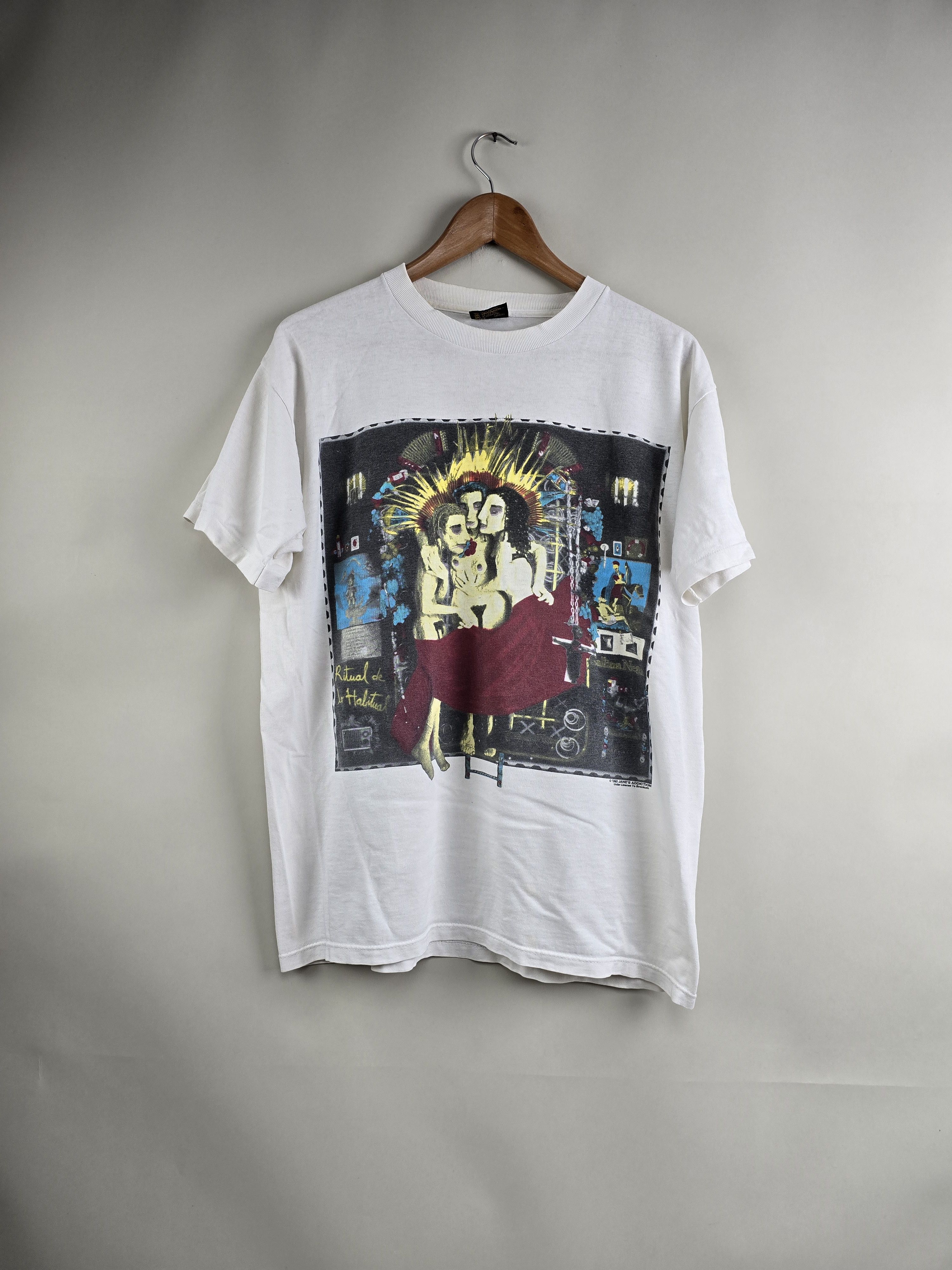T-shirt Vintage Jane's Addiction 'Ritual De Lo Habitual' Années 90 - Noir Taille XL USA