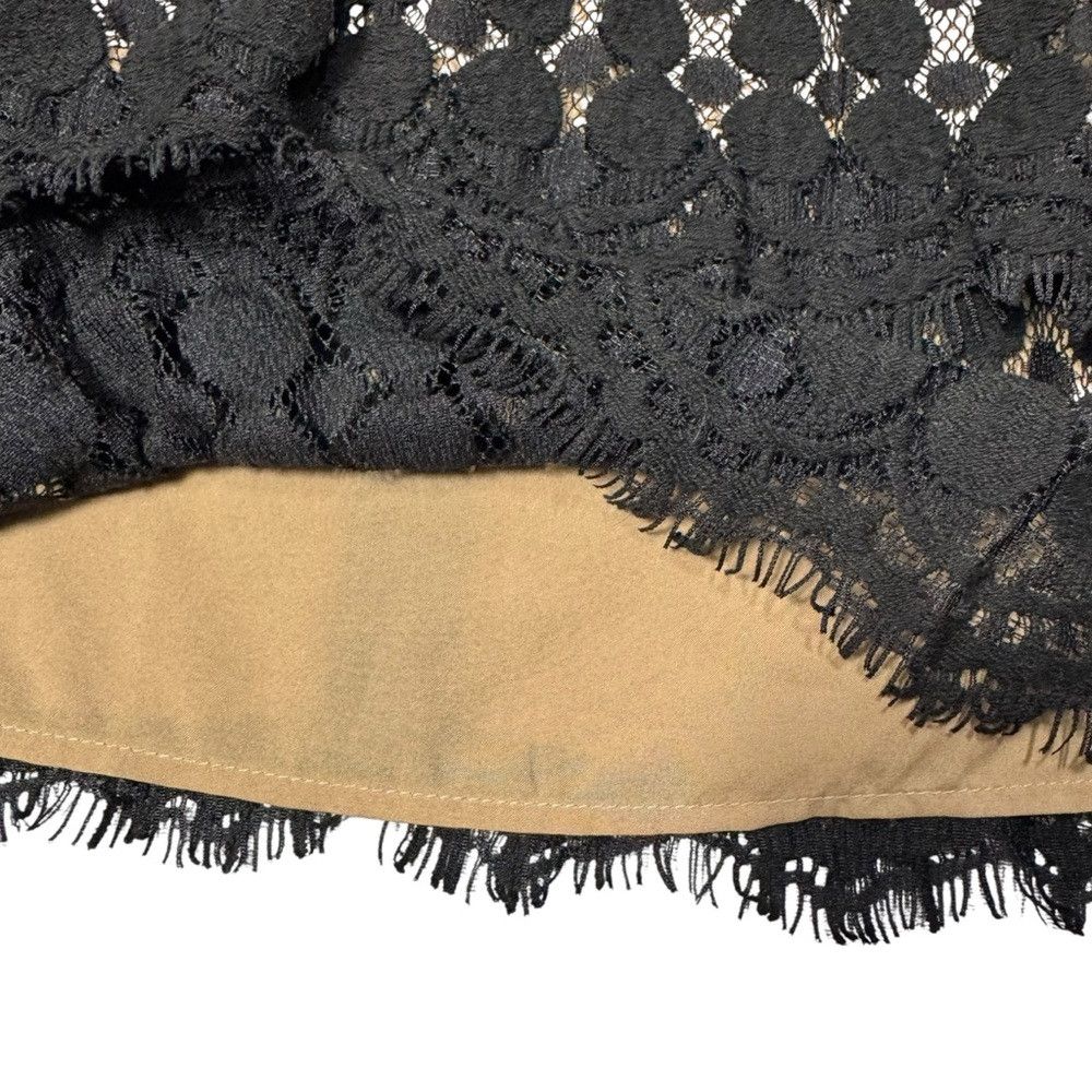 Ann Taylor NWT New Ann Taylor Black Lace Tiered Mini Skirt Size 2 Size 26" / US 2 / IT 38 - 4 Thumbnail