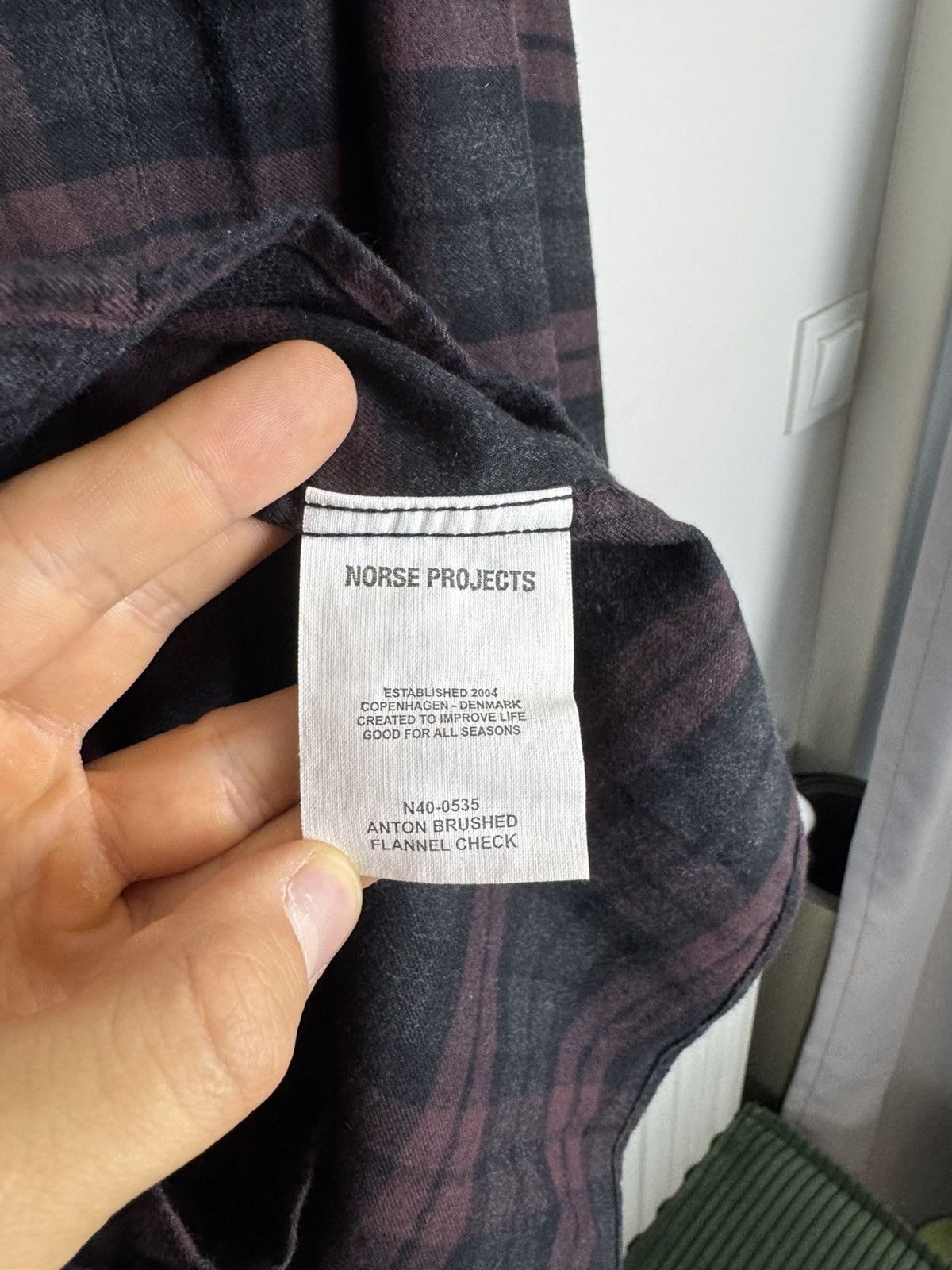 Norse Projects Norse project casual flannel shirt streetwear designer Size US L / EU 52-54 / 3 - 3 Thumbnail