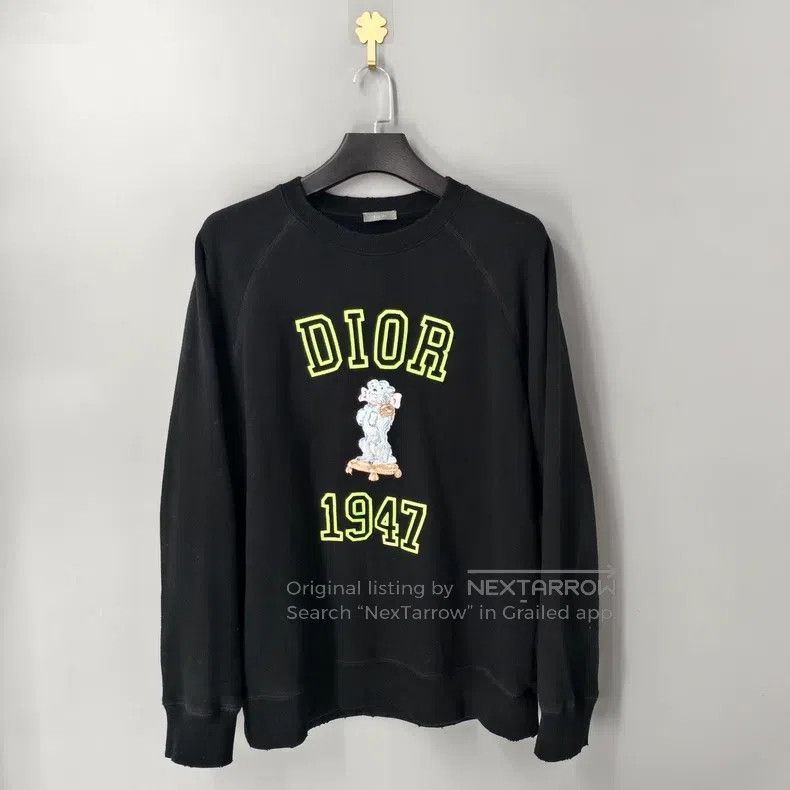 Dior Dior Logo letter embroidery ribbed round-neck loose long-s Size US L / EU 52-54 / 3 - 1 Thumbnail