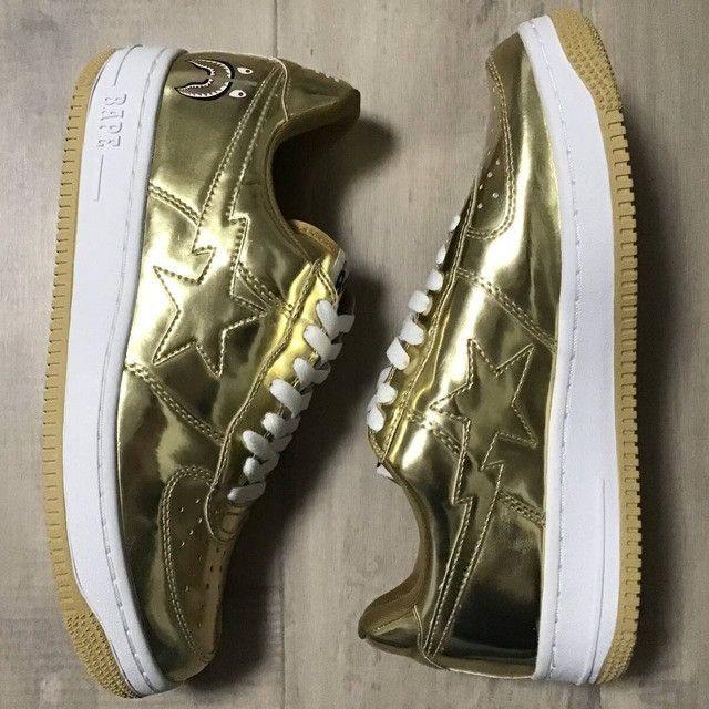Bape × Nigo 2010 Shark Gold Foil BAPE STA Sneakers a bathing ape NIGO Size US 9 / EU 42 - 3 Thumbnail
