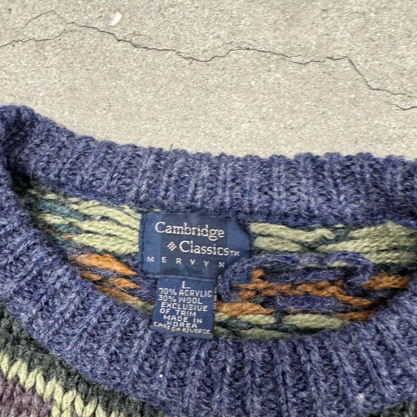 Vintage VINTAGE Cambridge Classic Mervyns Sweater Stripe Cottage Core 90s Pullover Size US L / EU 52-54 / 3 - 3 Thumbnail