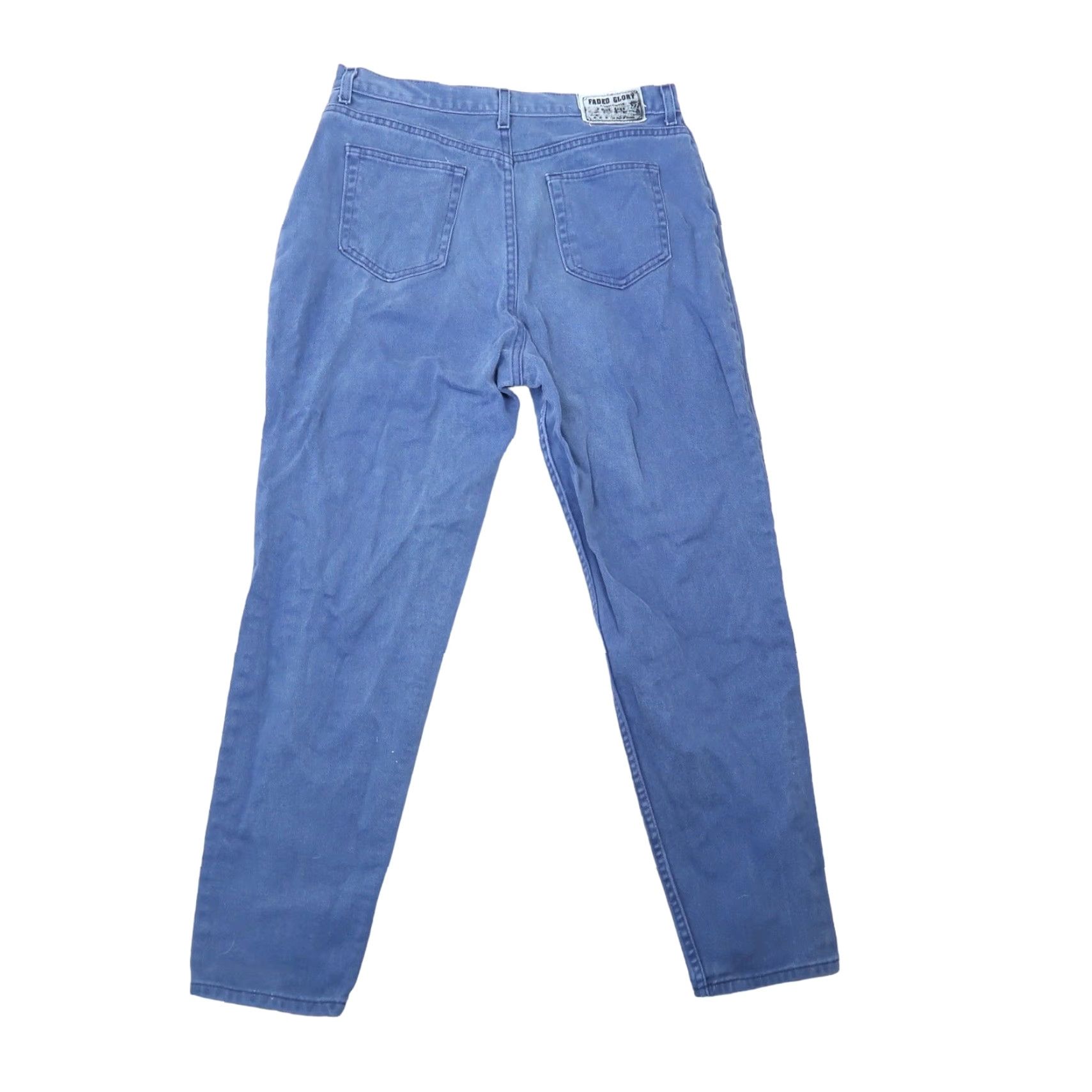 Faded Glory VINTAGE 90s Faded Glory denim high rise straight leg jeans Navy Blue 33" Inseam 29" Womens Jeans Mom Rise 13.5" 100% Cotton Size 34" / US 12 / IT 48 - 3 Thumbnail