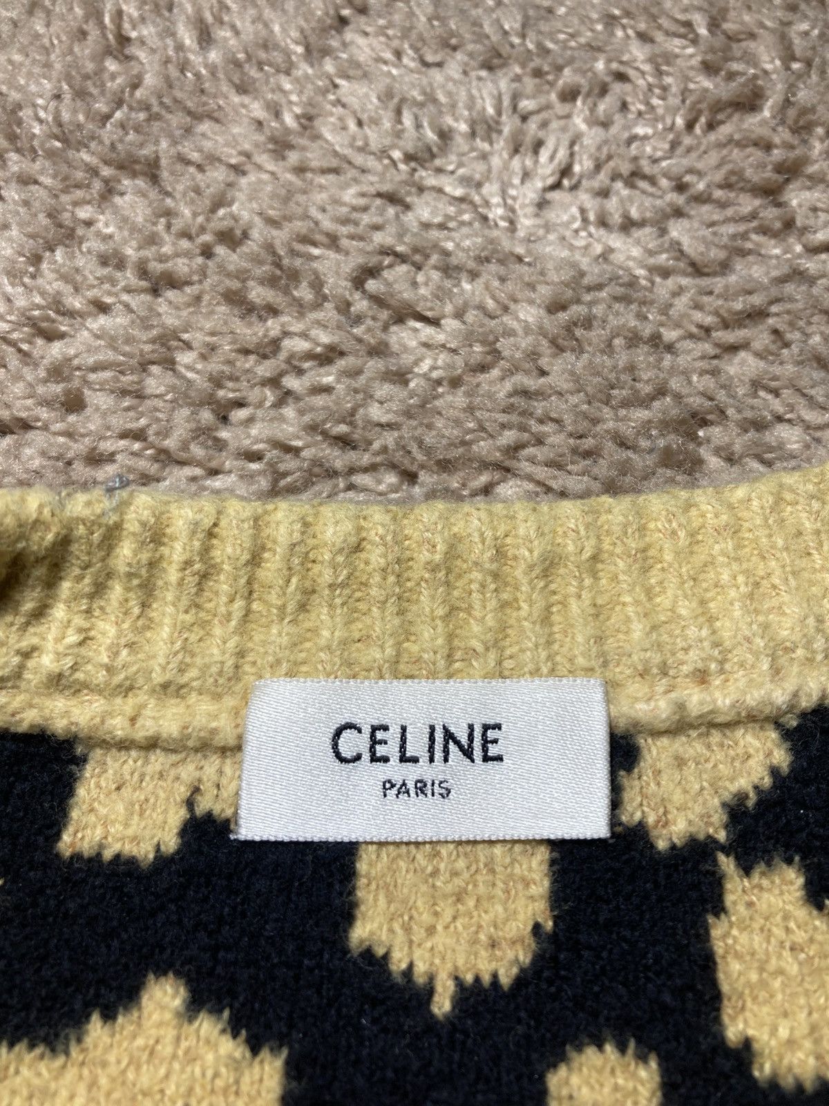 Celine AW23 Celine Gradient Leopard Shaggy Cropped Knit Wool Size US XS / EU 42 / 0 - 2 Thumbnail