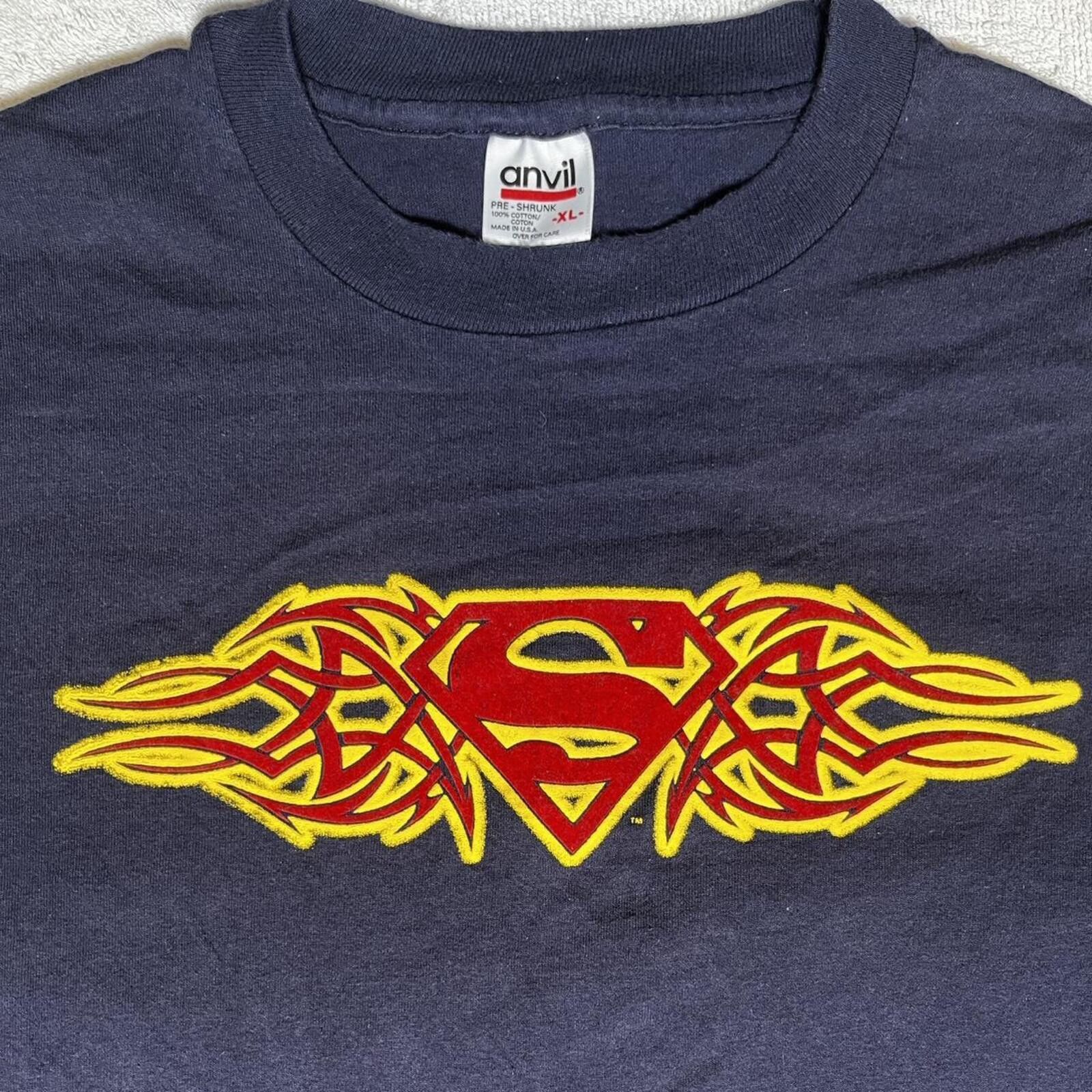 DC Comics Vintage 1999 Superman Tribal Flame Long Sleeve T-Shirt Sz XL Size US L / EU 52-54 / 3 - 2 Thumbnail