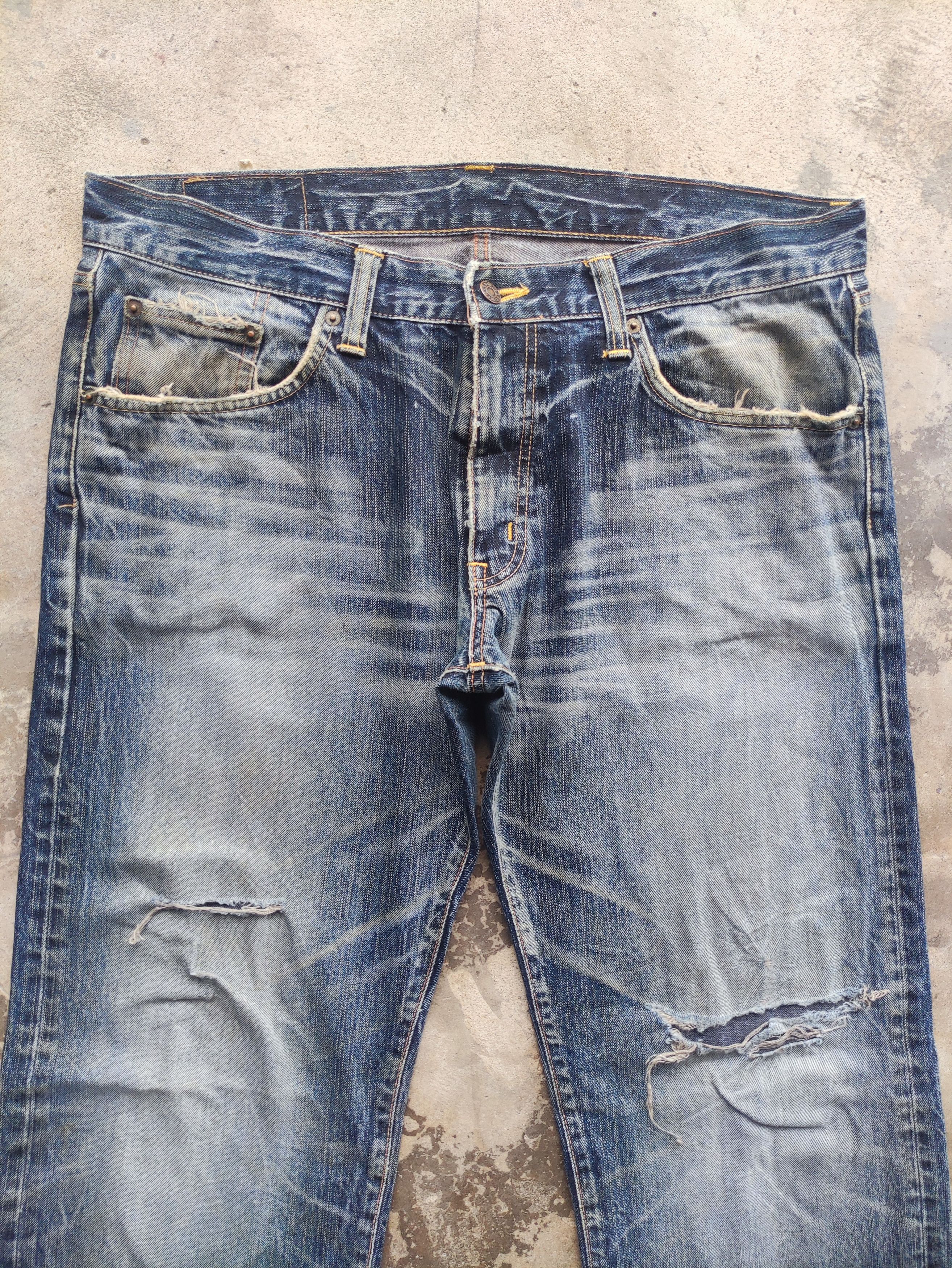 Edwin Vintage Edwin Brand Faded Distressed Ripped Denim Pants Size US 40 / EU 56 - 3 Thumbnail