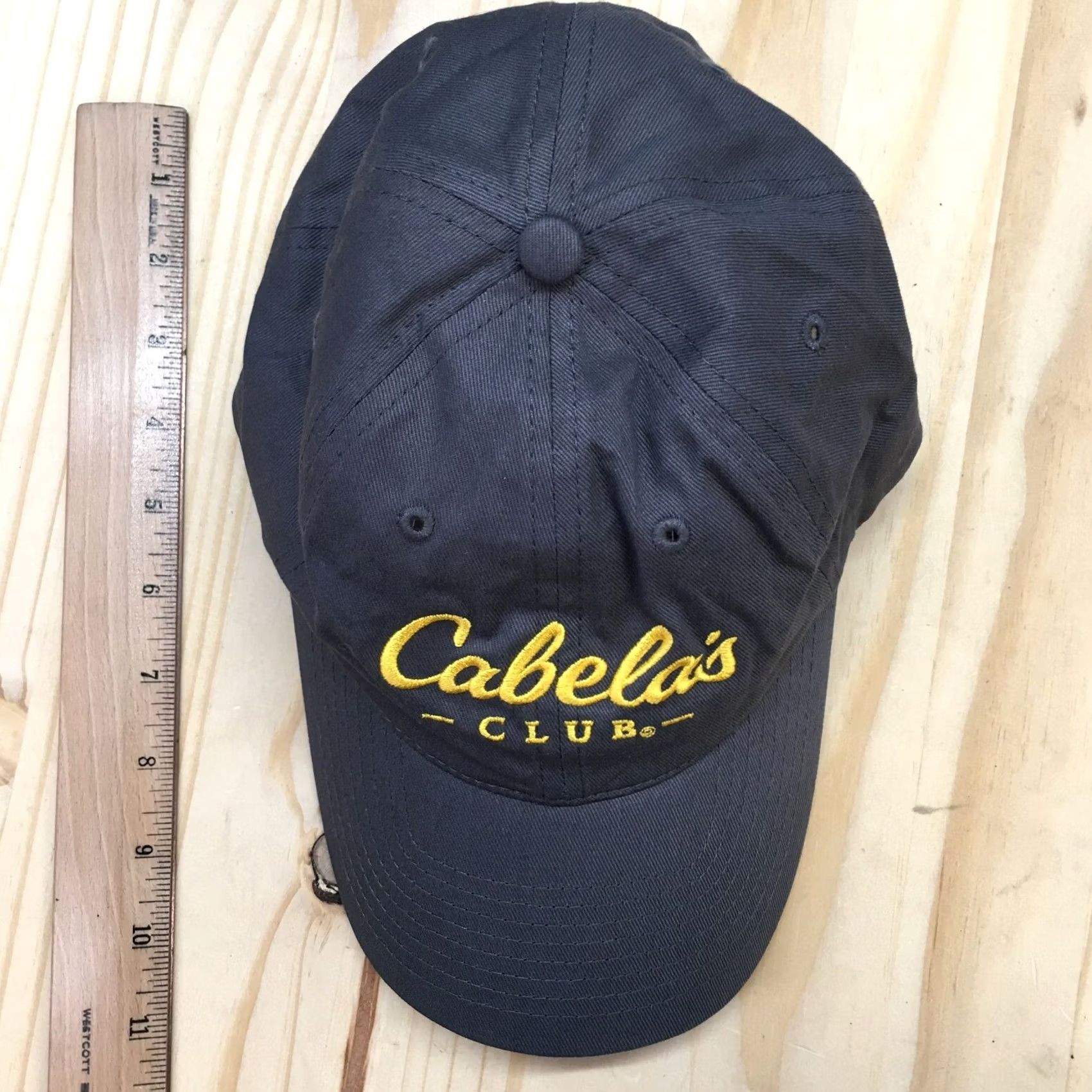 Vintage Cabelas Club Baseball Cap Hat Mens One Size Adjustable Embroidered Logo Black Gray Size ONE SIZE - 3 Thumbnail
