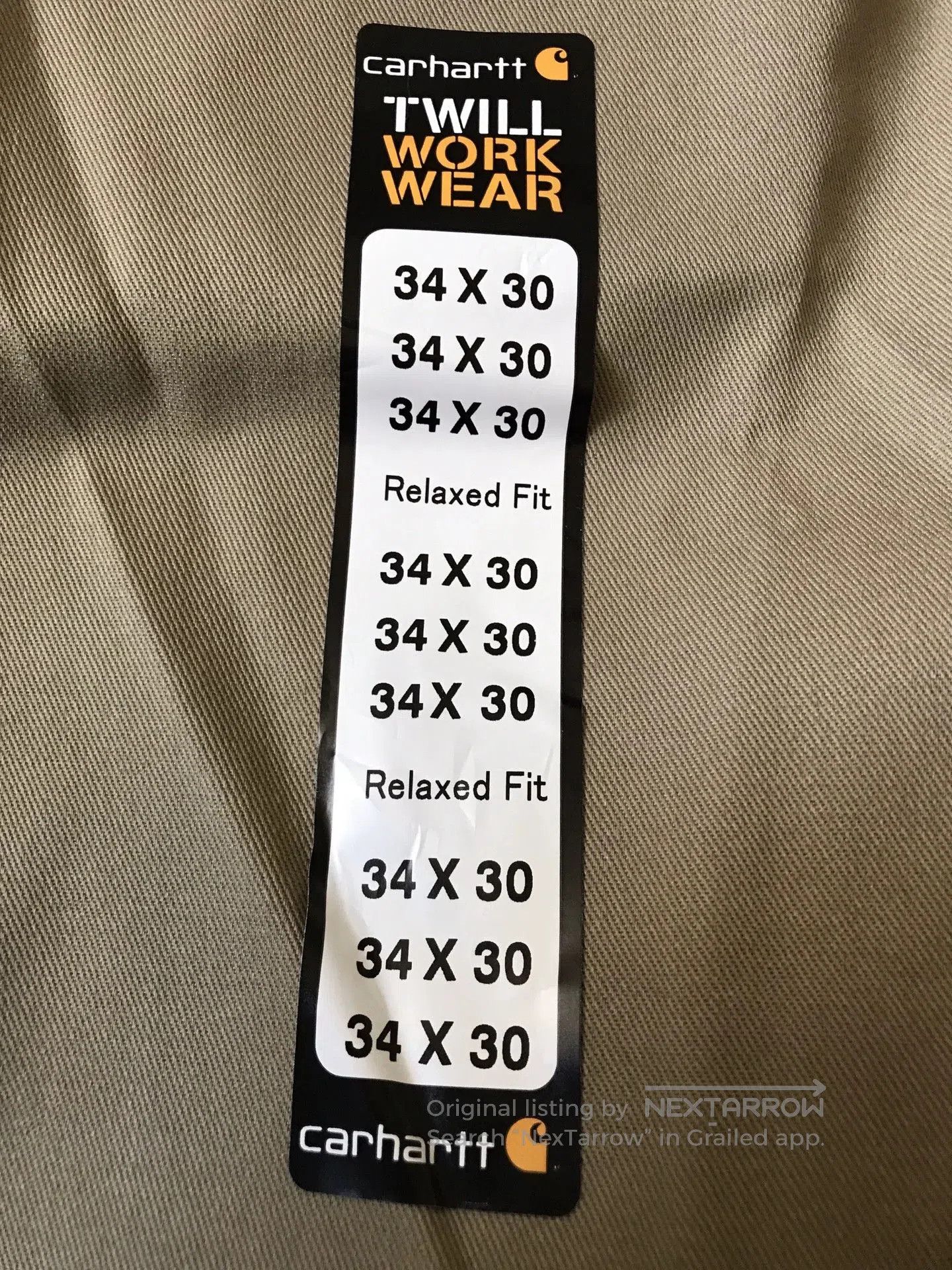 Carhartt Carhartt B290 Khaki W34L30 Work Pants. Size US 34 / EU 50 - 7 Thumbnail