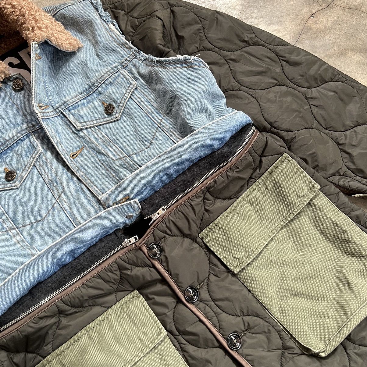 Diesel Diesel Hybrid Parka Mix Denim Jacket Size US L / EU 52-54 / 3 - 5 Thumbnail