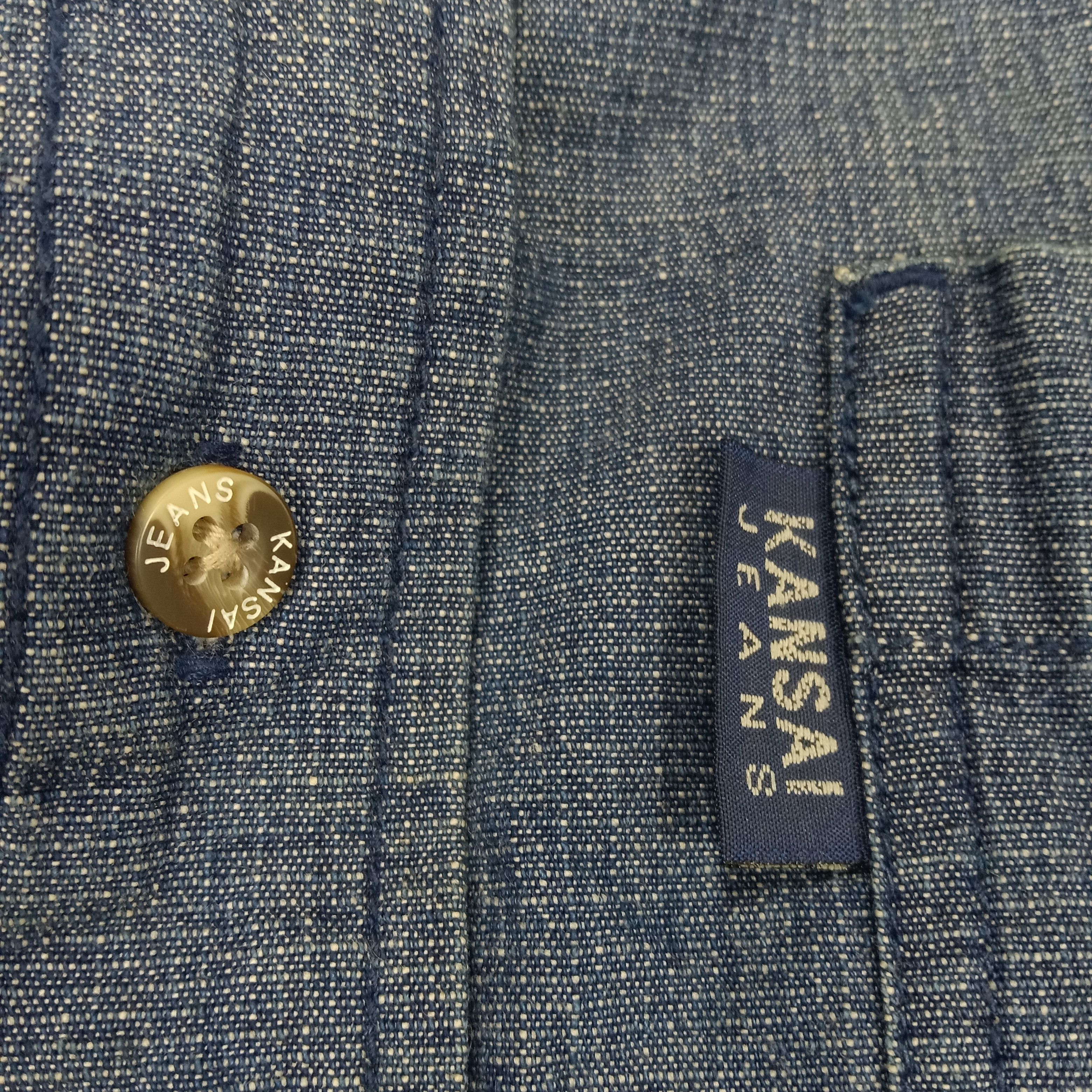 Japanese Brand × Kansai Yamamoto × Vintage Kansai Jeans Shirt Japanese Brand Casual Style Size US L / EU 52-54 / 3 - 6 Thumbnail