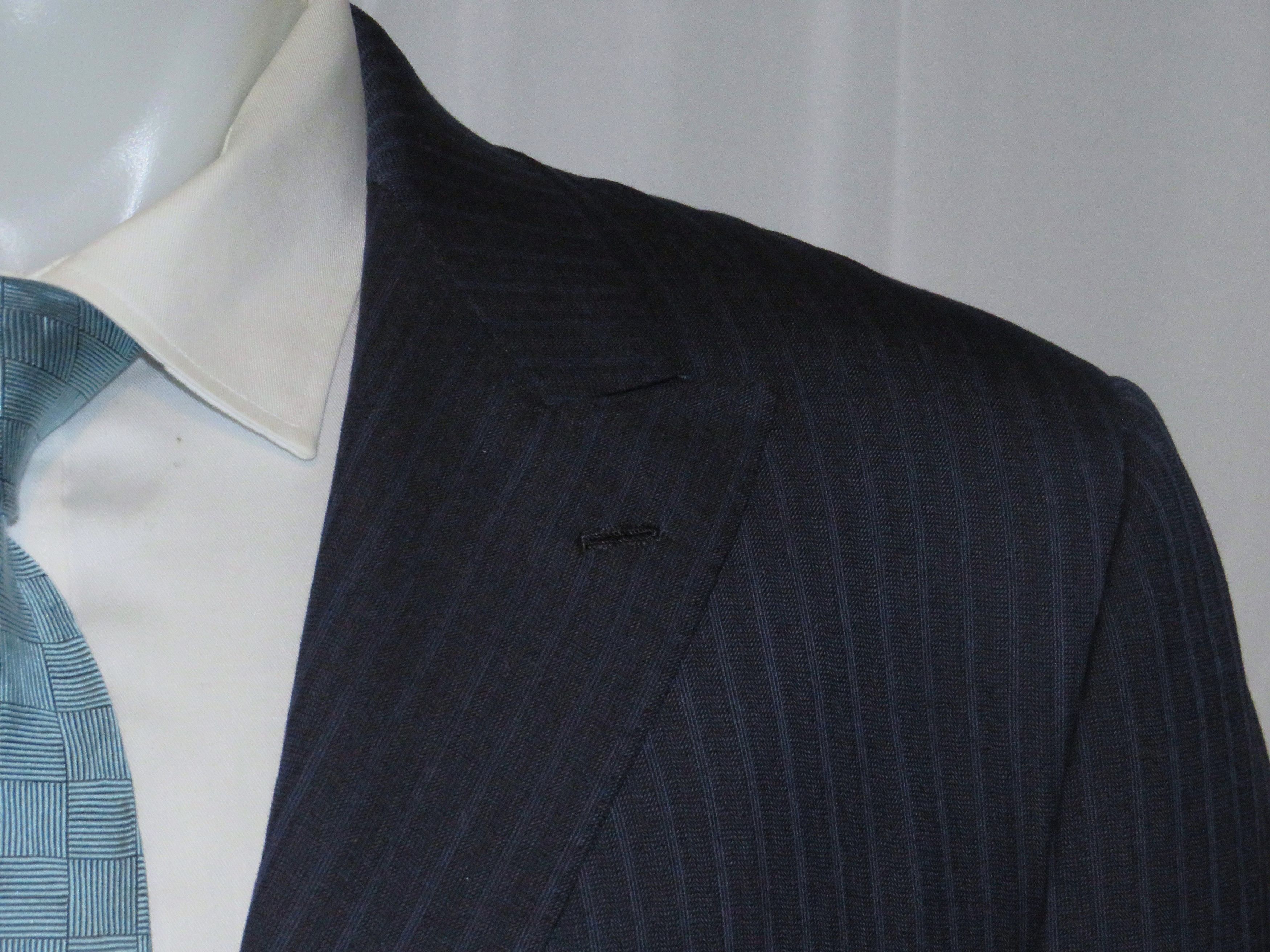 Other Marcello Vero x D'Avenza Bue Striped Cashmere Blend Suit 43R Size 44R - 6 Thumbnail