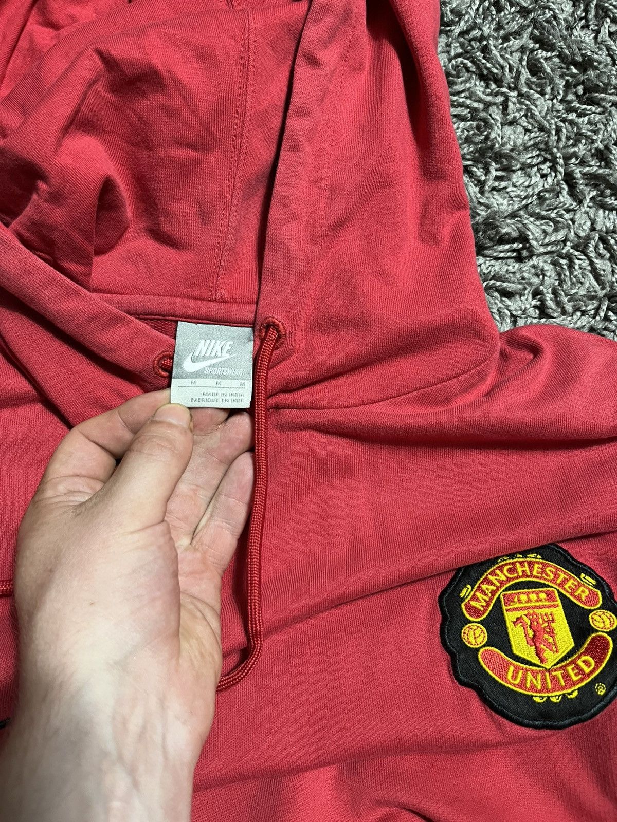 Nike NIKE 2005/06 MANCHESTER UNITED FOOTBALL COTTON HOODIE Y2K Size US M / EU 48-50 / 2 - 2 Thumbnail