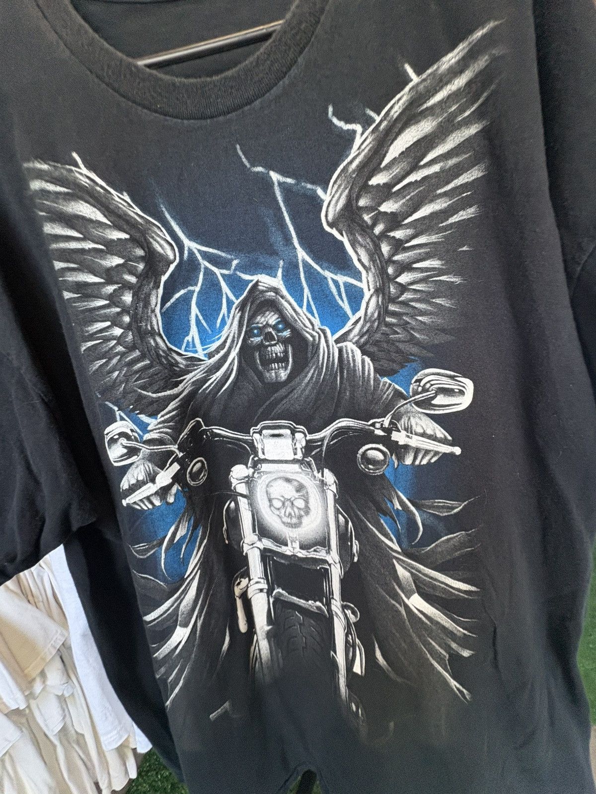 Vintage Vintage Y2K biker skull and angel wings T-Shirt Size US XXL / EU 58 / 5 - 2 Thumbnail