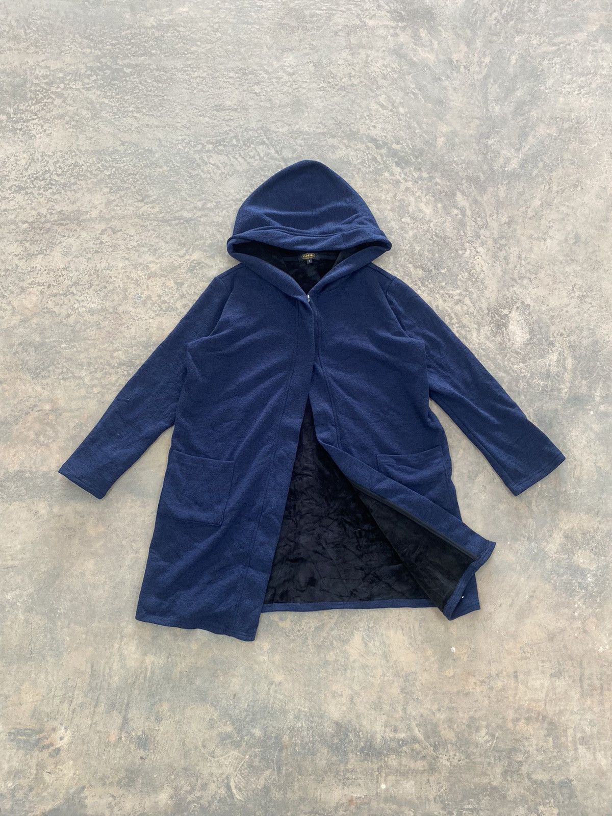 Hysteric Glamour × Japanese Brand × Le Grande Bleu (L.G.B.) KAPITAL STYLE HOODED CARDIGAN VELVET BLUE BLUE JAPAN LGB Size US M / EU 48-50 / 2 - 1 Thumbnail