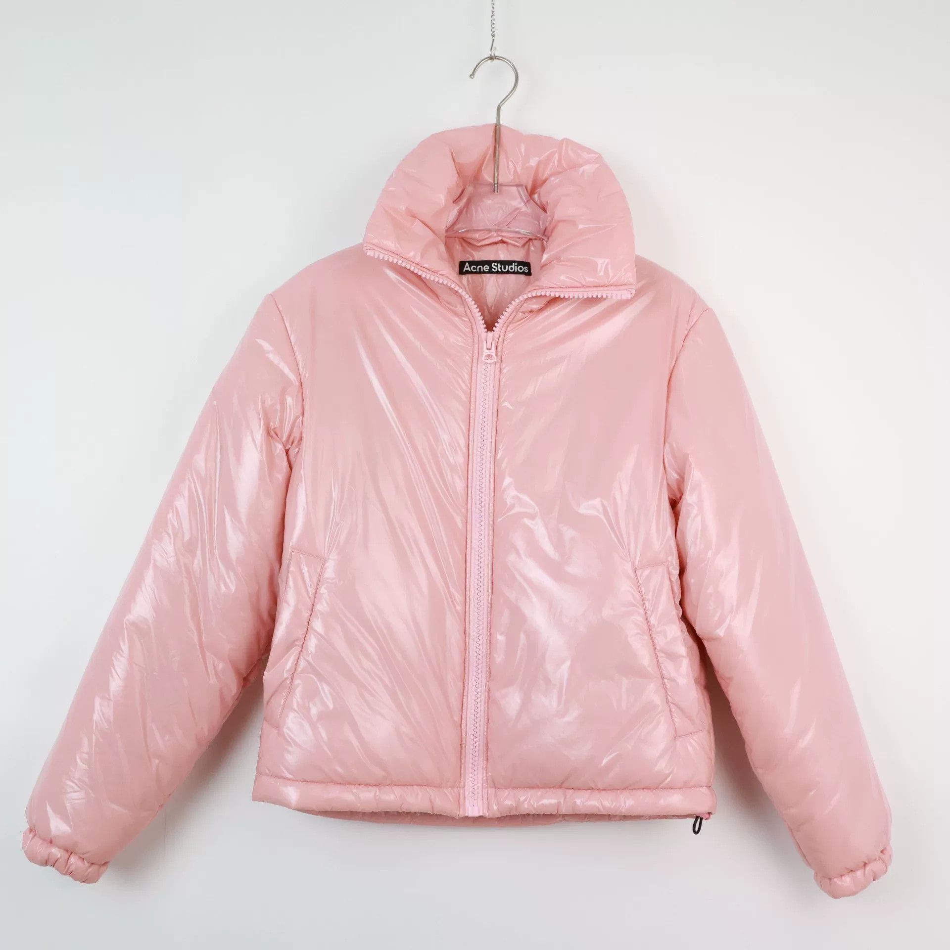 Acne Studios Acne Studios Pink Smiley Logo Down Jacket Size XXS / US 00 / IT 34 - 1 Thumbnail