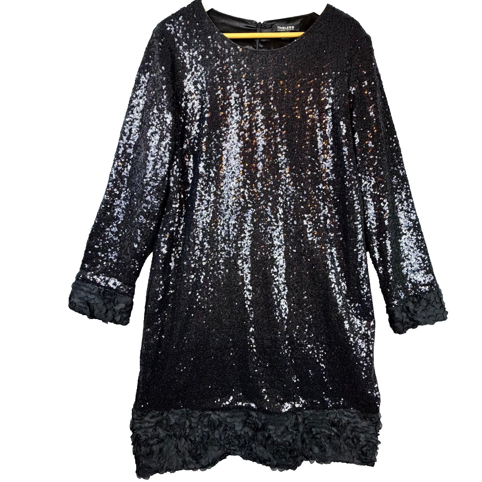 Naeem Khan Timeless Naeem Khan Dress 20W Black Glam Sequin Evening Size 3XL / US 20-22 - 1 Thumbnail