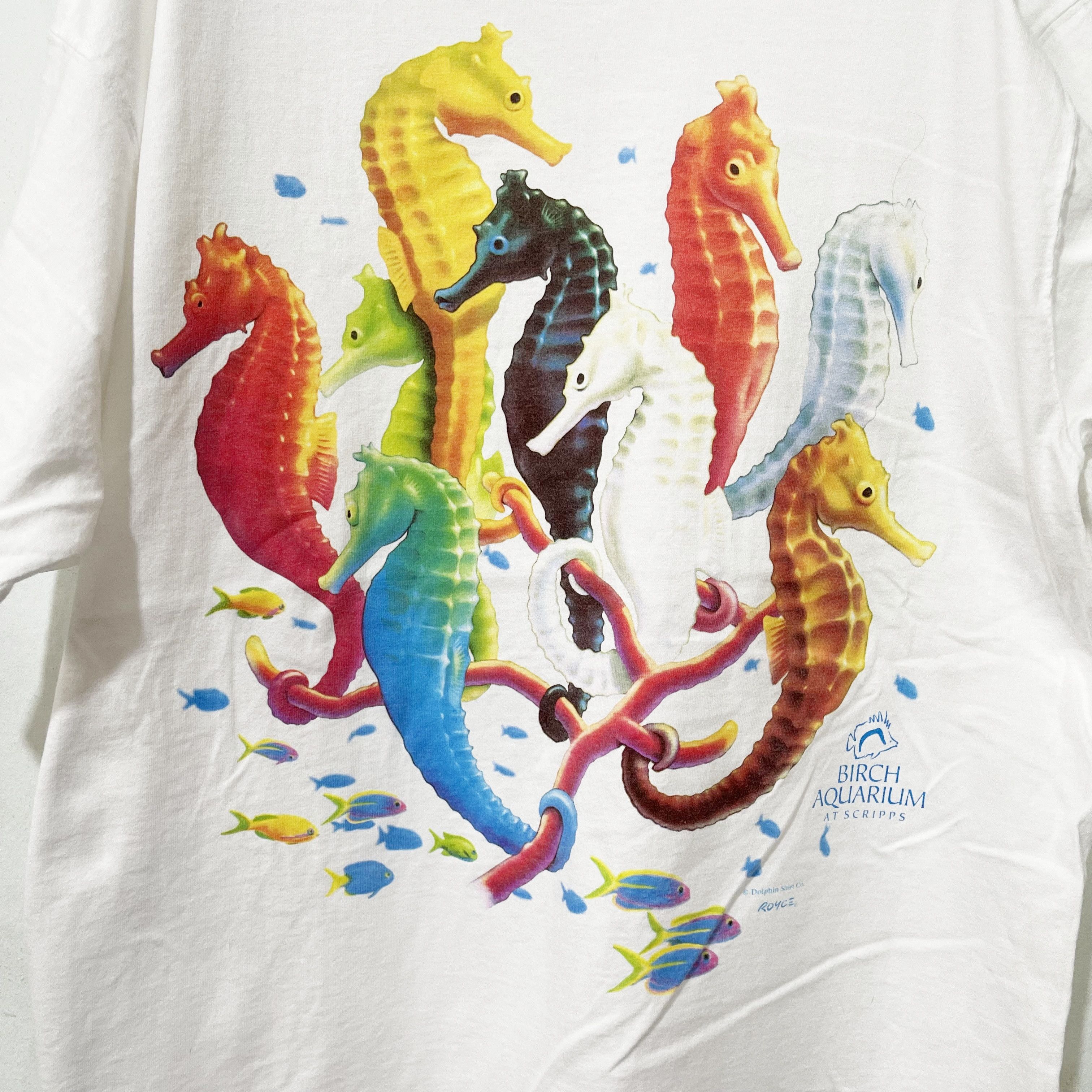 Vintage Vintage 90s Seahorse T-Shirt Size US L / EU 52-54 / 3 - 2 Thumbnail