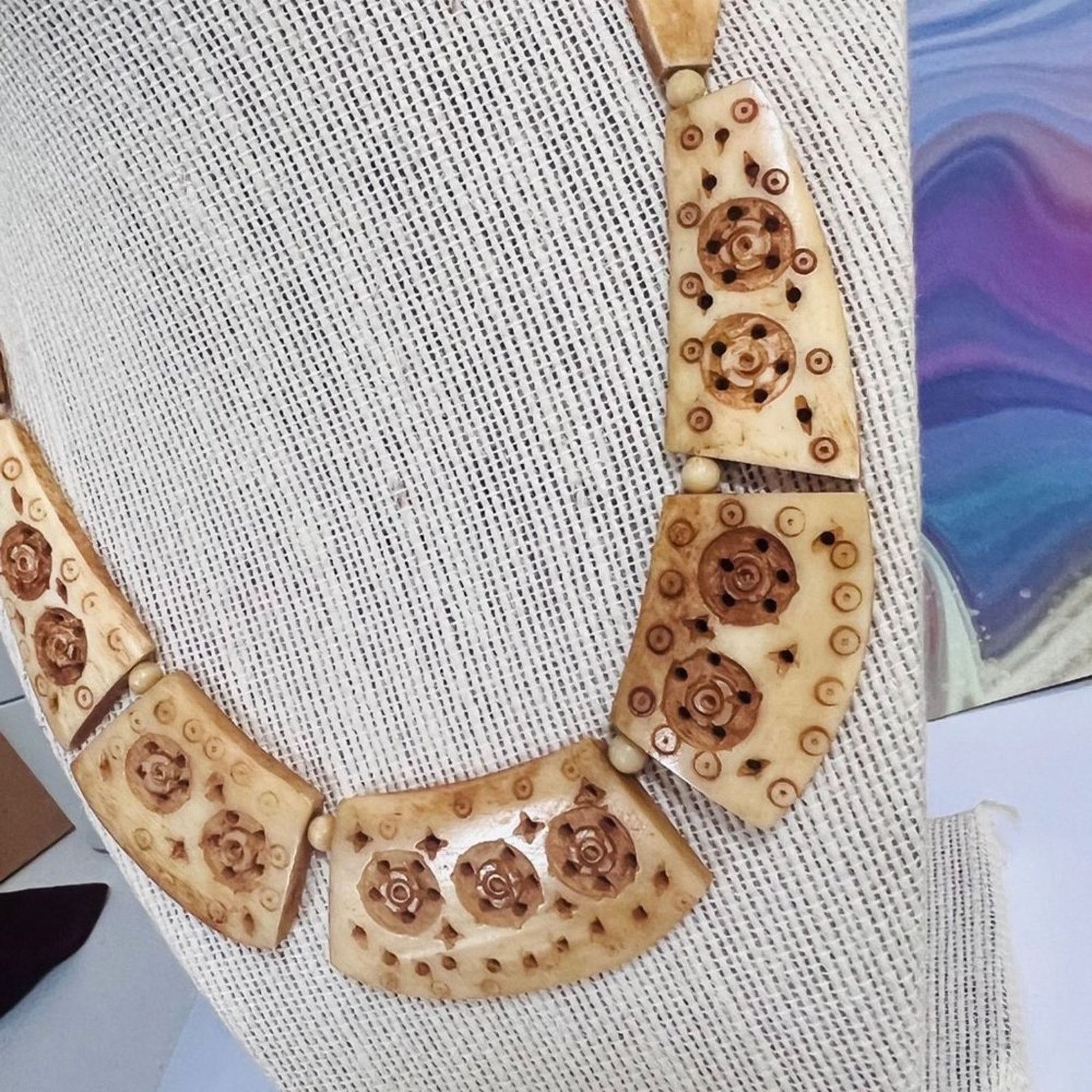 & Other Stories Vintage - Carved Necklace Size ONE SIZE - 5 Thumbnail