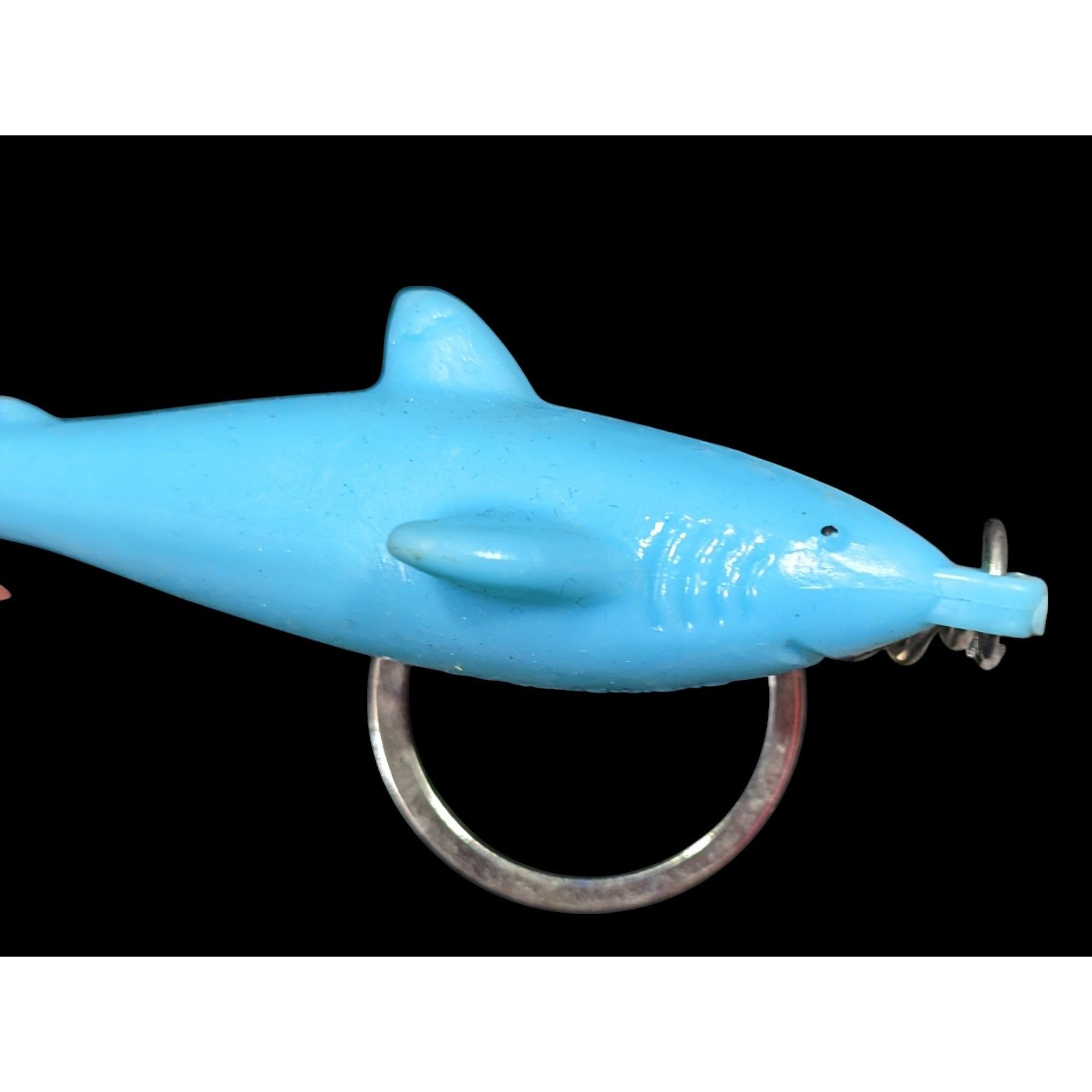 Other Beachy Blue Rubber Squishy Shark Keychain Size ONE SIZE - 2 Thumbnail