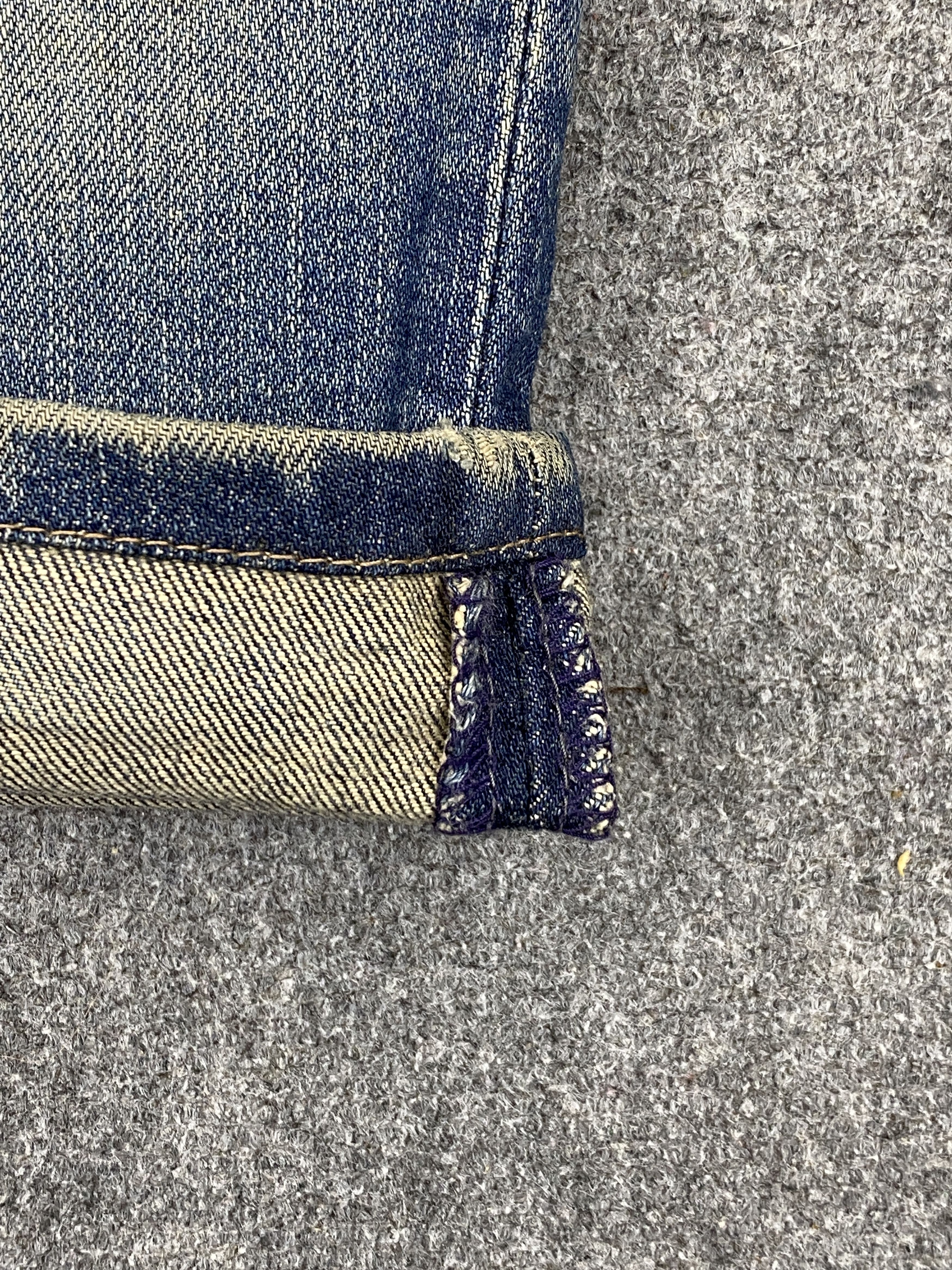 Edwin Vintage Distressed Edwin Made In Japan Patches Jeans DP2727 Size US 35 - 15 Thumbnail