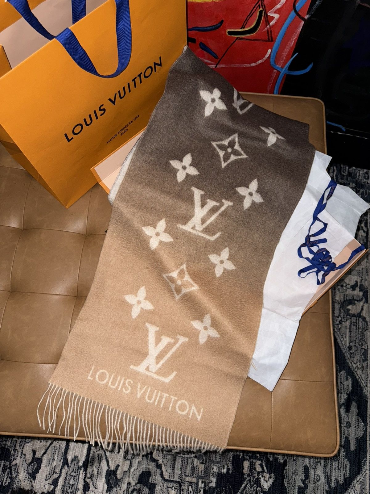 Louis vuitton gradient cashmere scarf