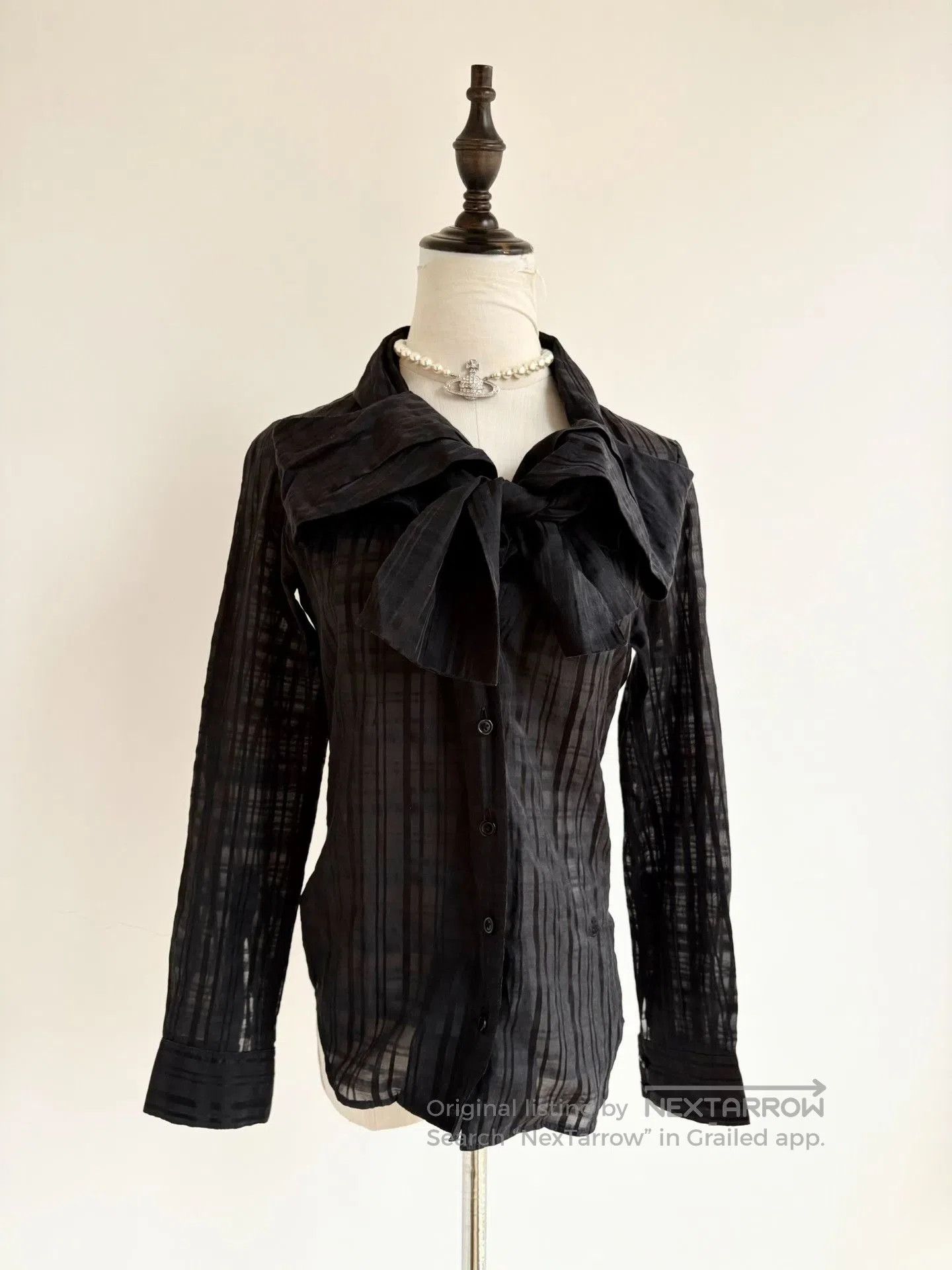 Vivienne Westwood Vivienne Westwood Black Stripe Bow Shirt Set. Size M / US 6-8 / IT 42-44 - 6 Thumbnail