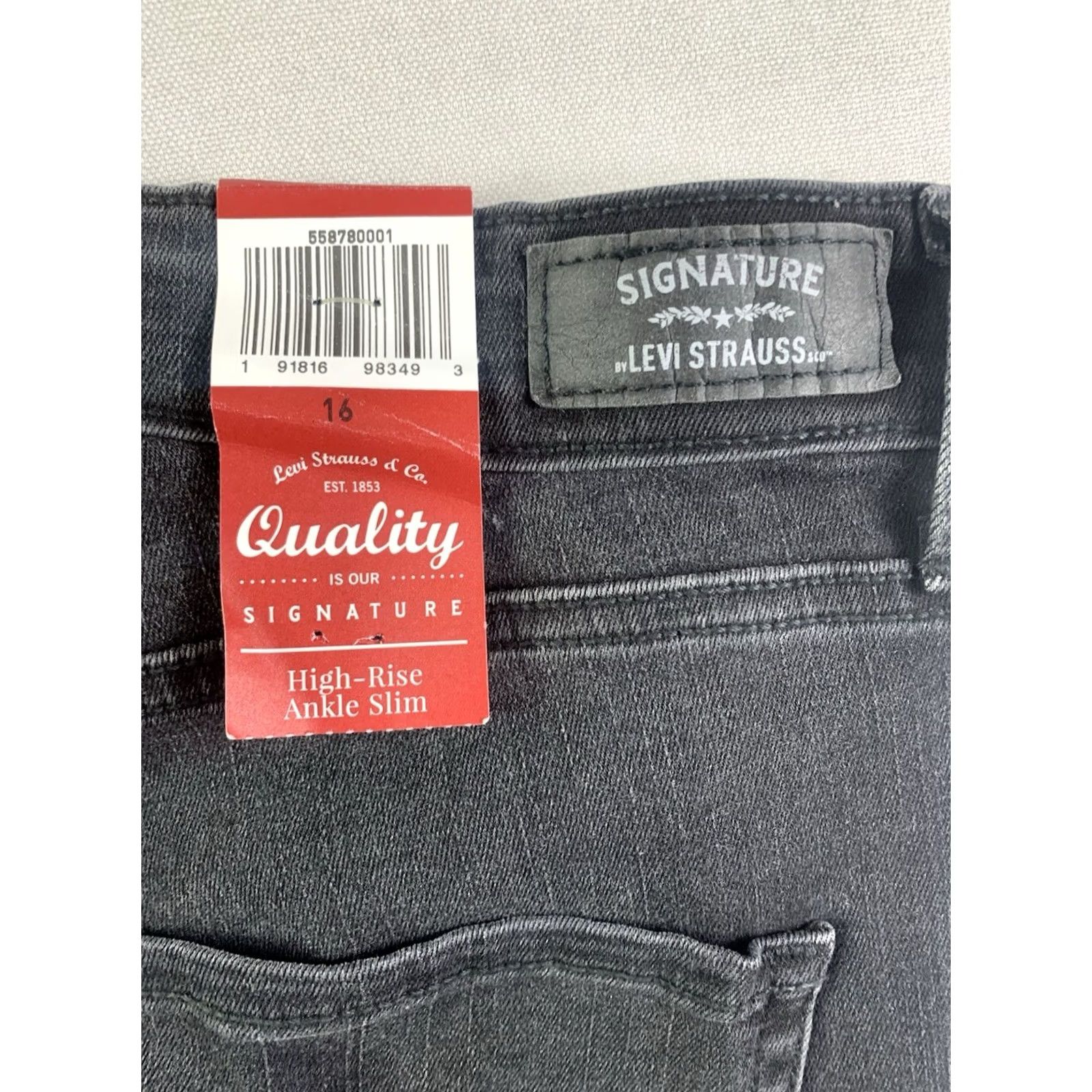 Levi's Levi's Women's Black High-Rise Straight Ankle Jeans Pants 16 Plus 32x25 NWT Size 38" / US 16 / IT 52 - 7 Thumbnail