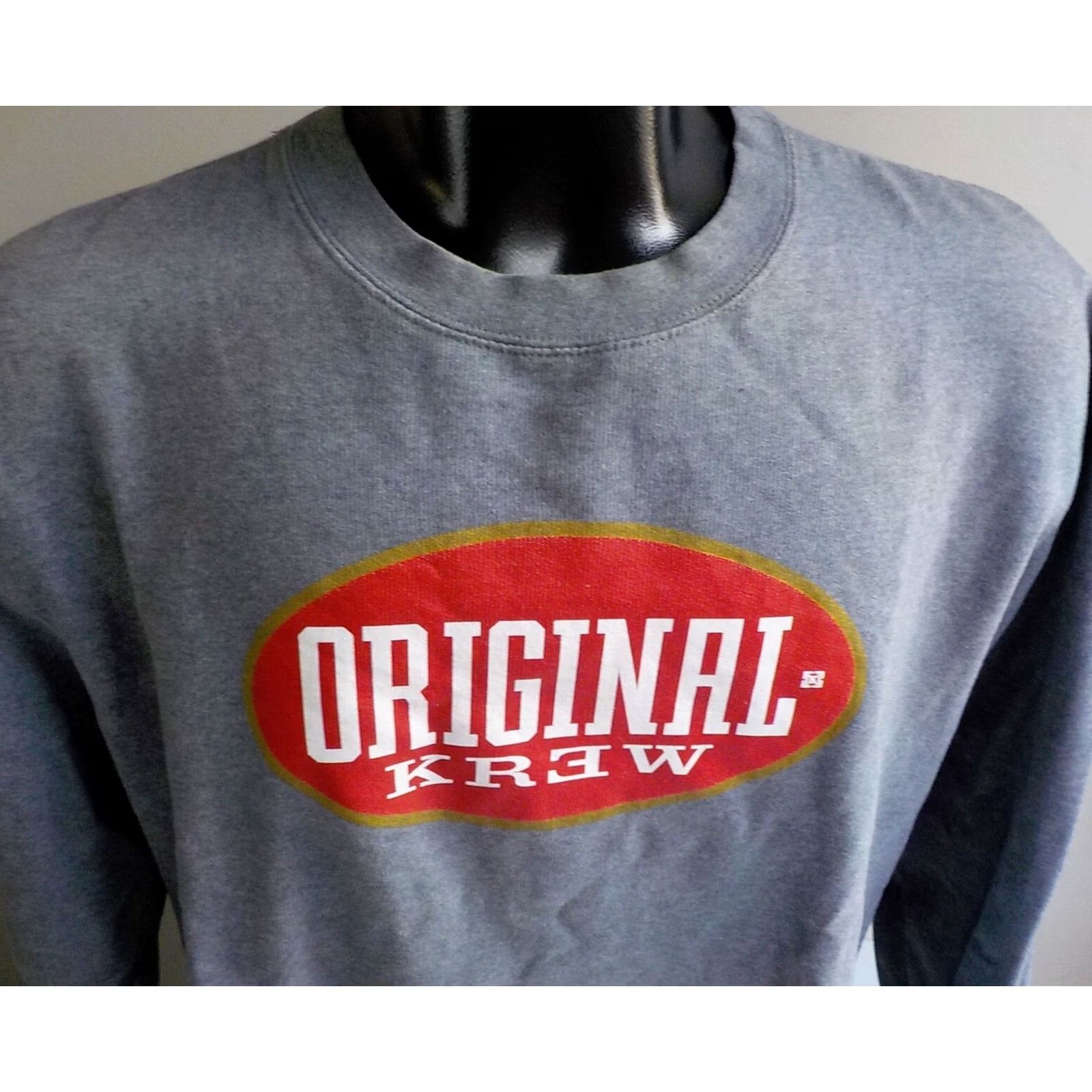 Vintage VINTAGE ORIGINAL KR3W Crewneck Sweatshirt Gray XL Men Sweatshirt KR3W Red Circle Front Pullover 80% Cotton 20% Polyester Mens Size US XL / EU 56 / 4 - 2 Thumbnail