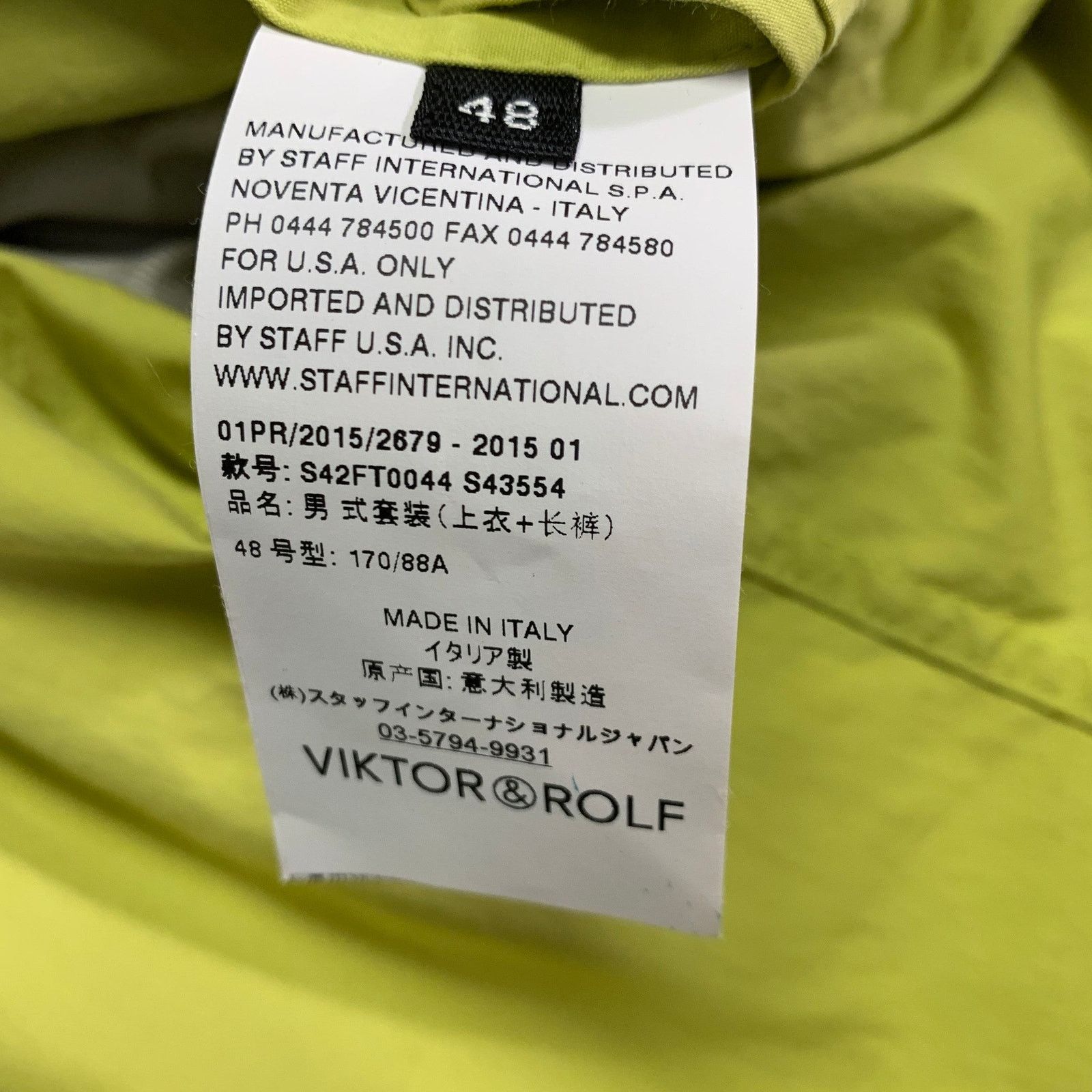 Viktor & Rolf Size 38 Yellow Cotton Blend Single Breasted Sport Coat Size 38R - 13 Thumbnail