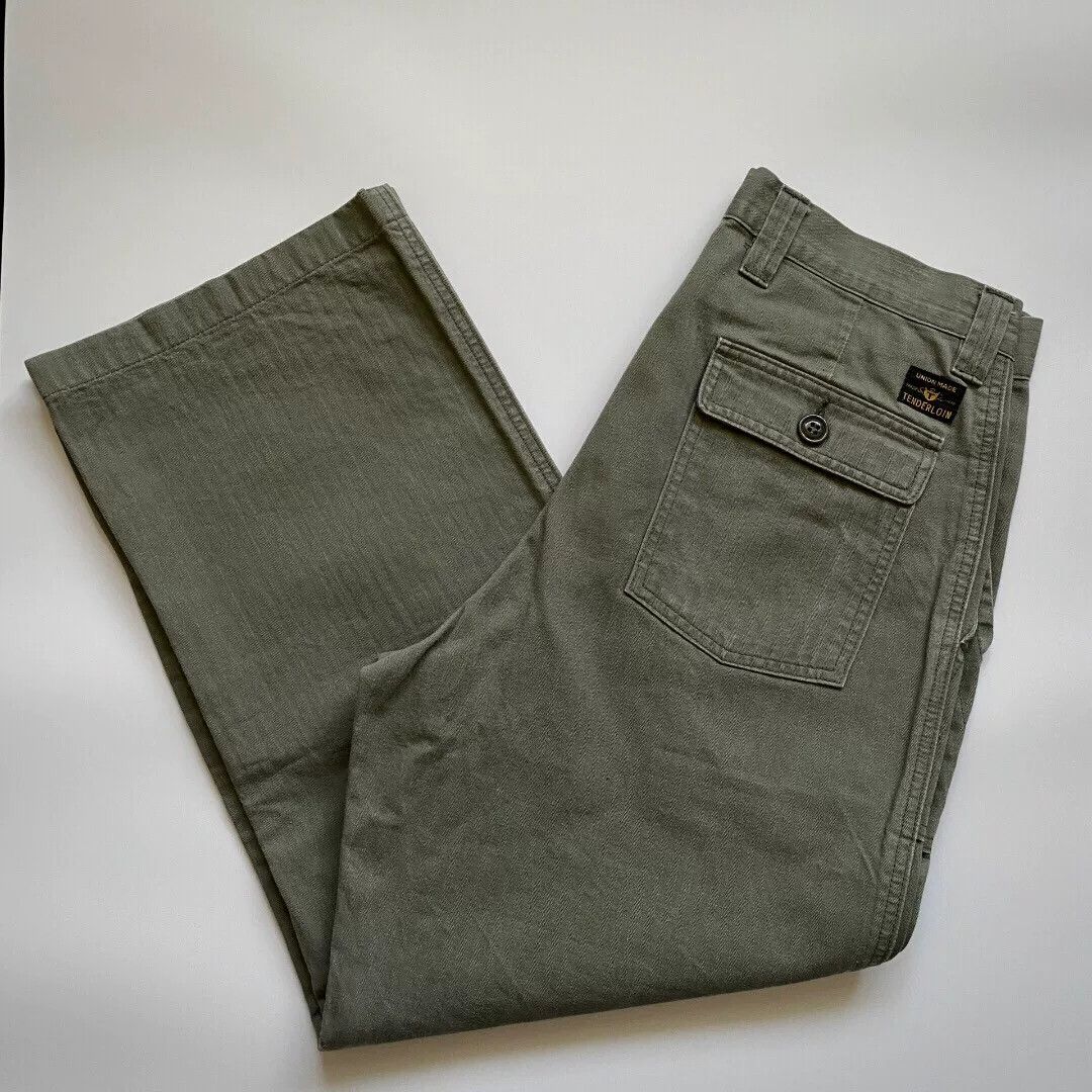 Tenderloin Tenderloin K-7 Fishbone Pattern Military Pants Size US 32 / EU 48 - 1 Thumbnail