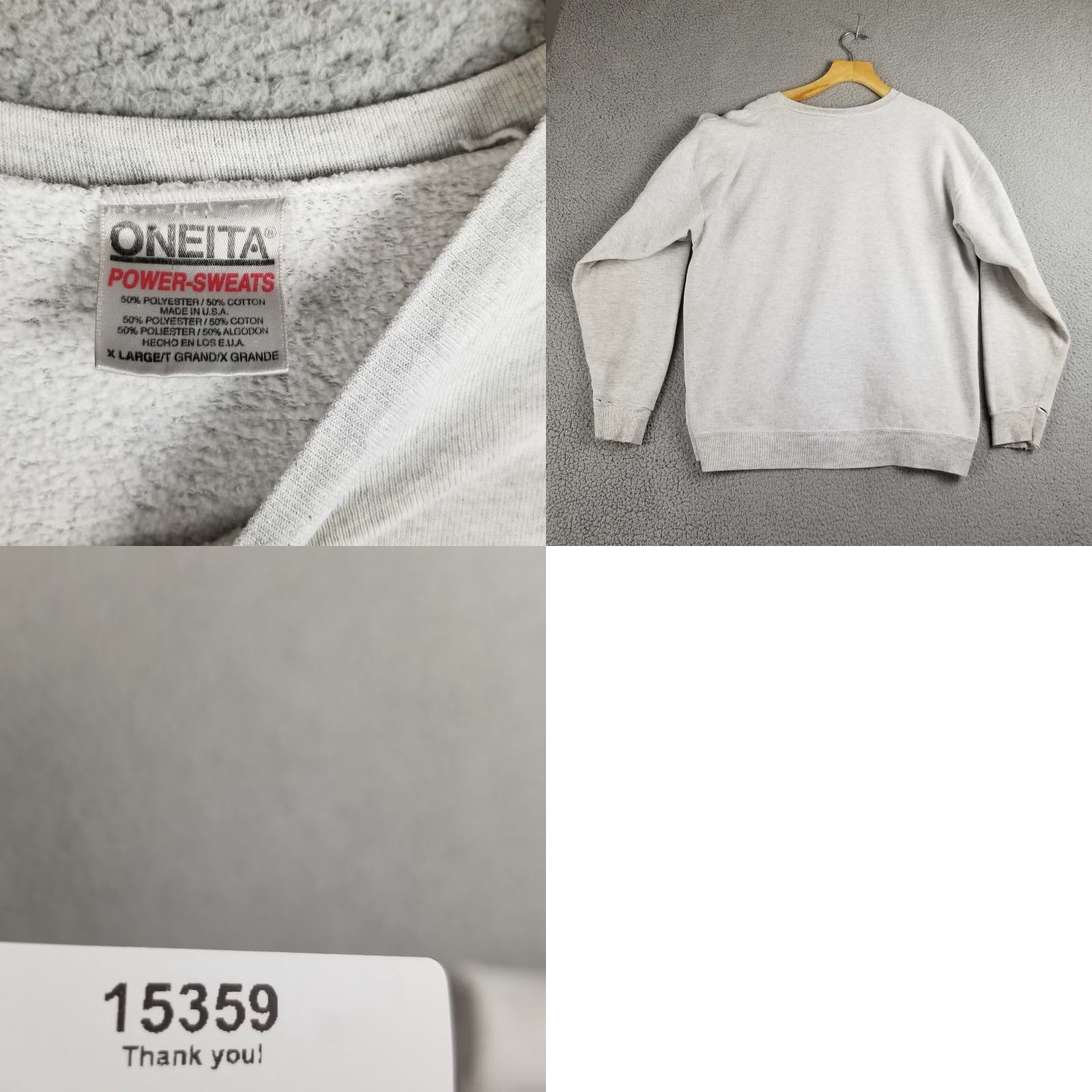Vintage Vintage Oneita Men's XL Ivory Grunge Dog Sled Team Pullover Sweatshirt 90s Winter Activewear Size US XL / EU 56 / 4 - 8 Thumbnail