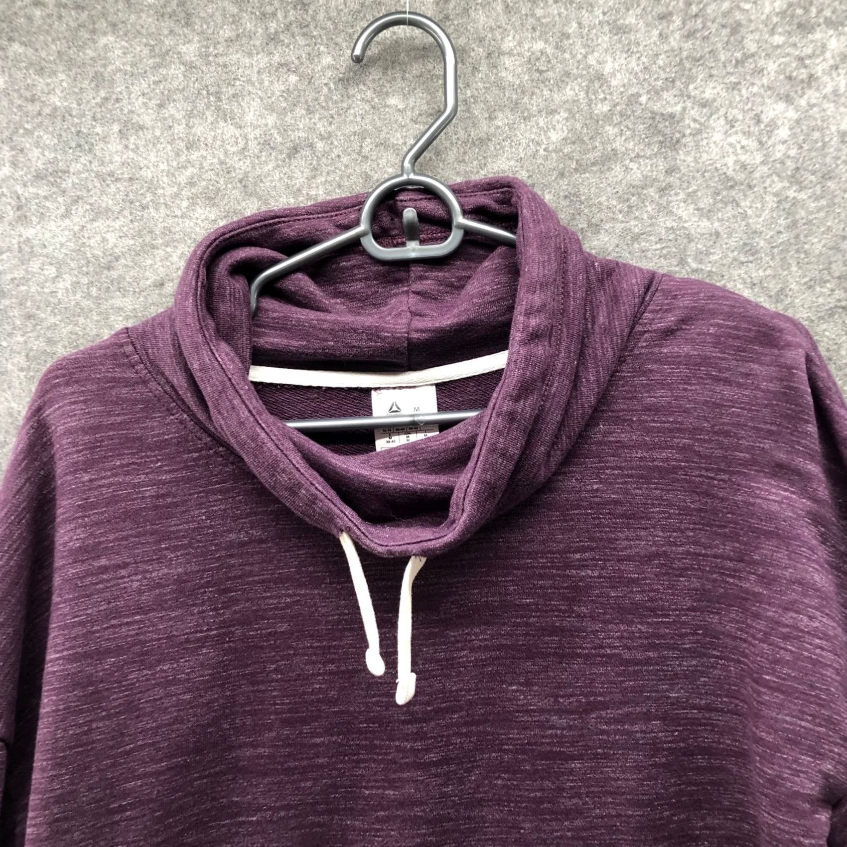 Reebok Reebok Shirt Womens M Purple Cowl Neck Sweatshirt Heathered Pullover Fleece Athletic Size M / US 6-8 / IT 42-44 - 3 Thumbnail