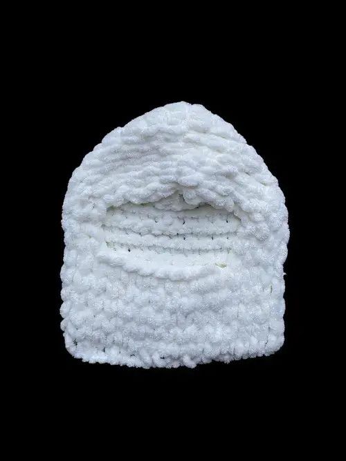 Other Handmade Knitted Balaclava Ski Mask Bunny Style TikTok Size ONE SIZE - 2 Thumbnail