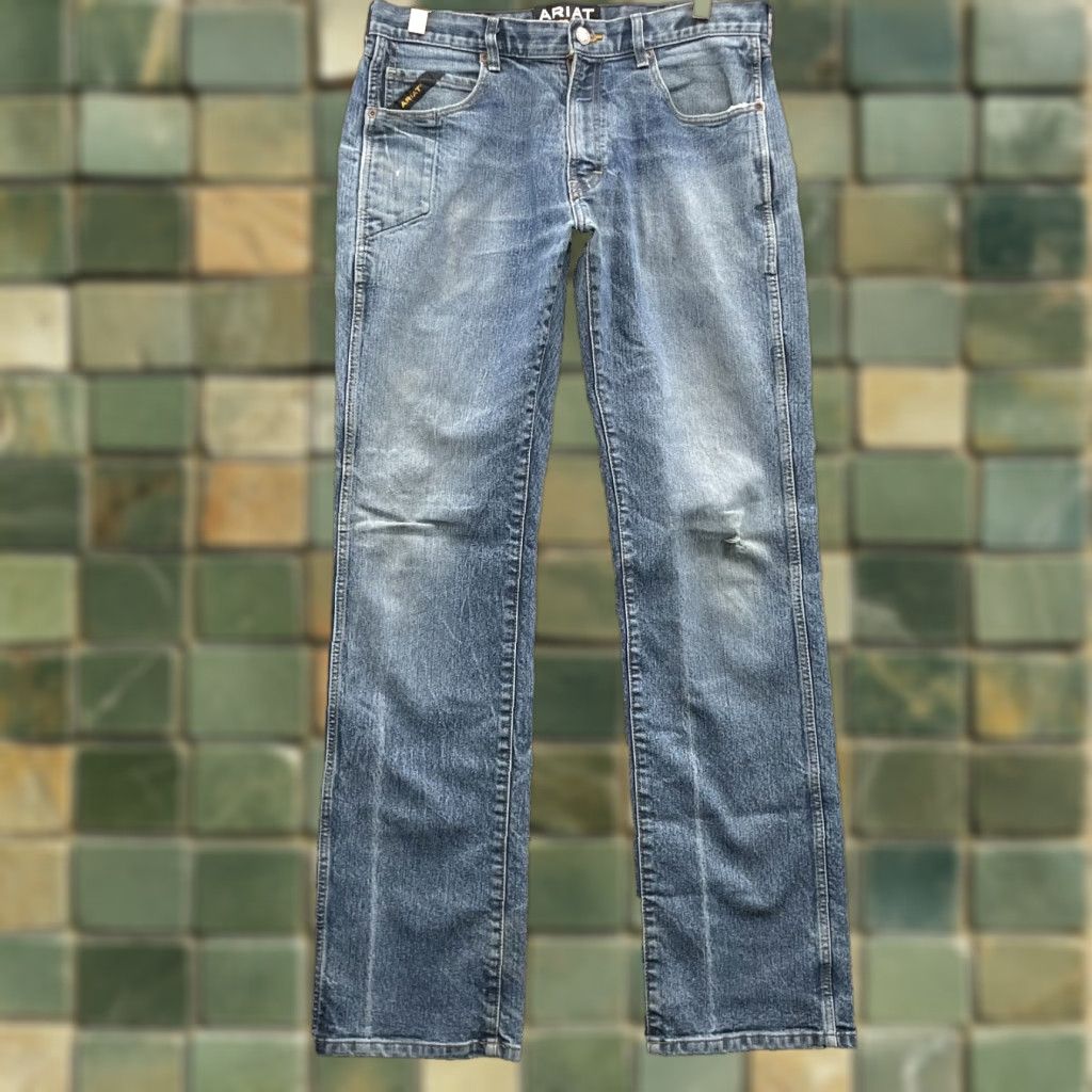 Ariat M5 Rebar Jeans Mens 34x35 Slim Straight Western Rodeo Y2k