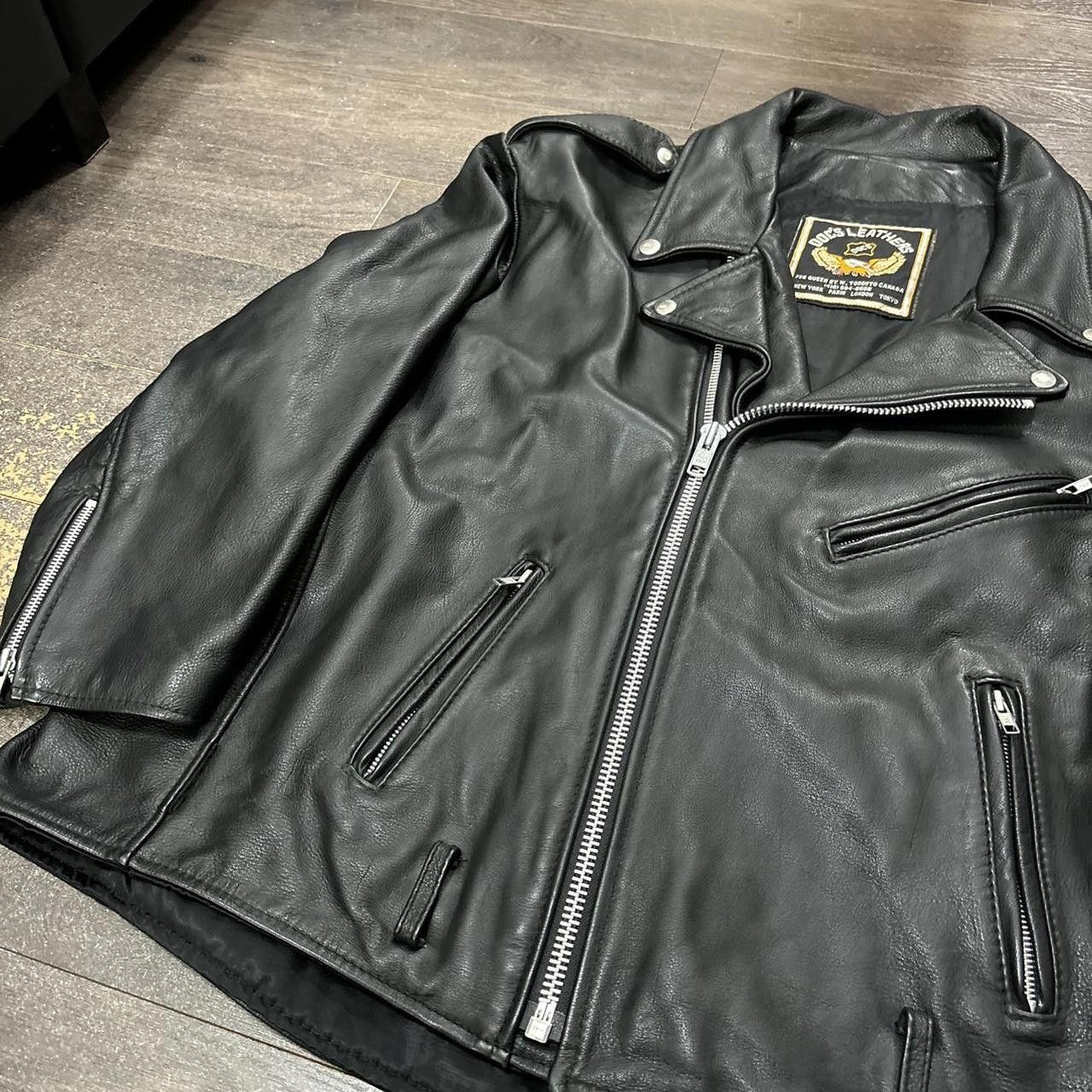 Designer Vintage docs leathers heavy leather jacket XL Size US XL / EU 56 / 4 - 4 Thumbnail