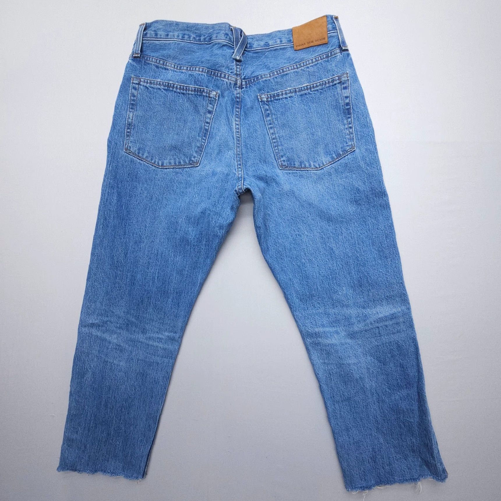 Denime Point Sur Selvedge Boyfriend Jeans in Arctic Blue Size 30 USA Made Organic Denim Size 30" / US 8 / IT 44 - 2 Thumbnail