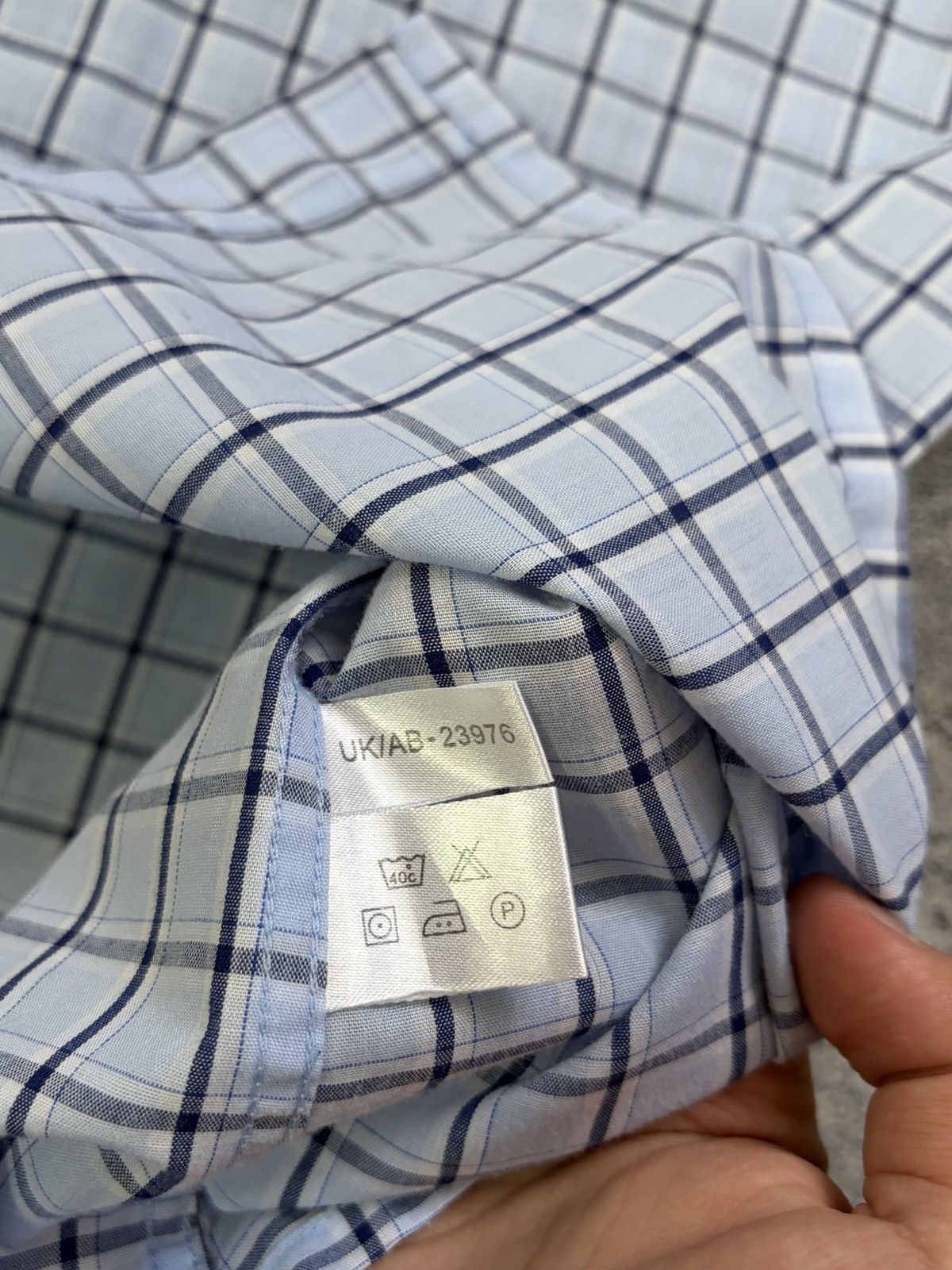 Yves Saint Laurent Yves Saint Laurent Pour Homme Blue Check SS Shirt XL Size US XL / EU 56 / 4 - 9 Thumbnail