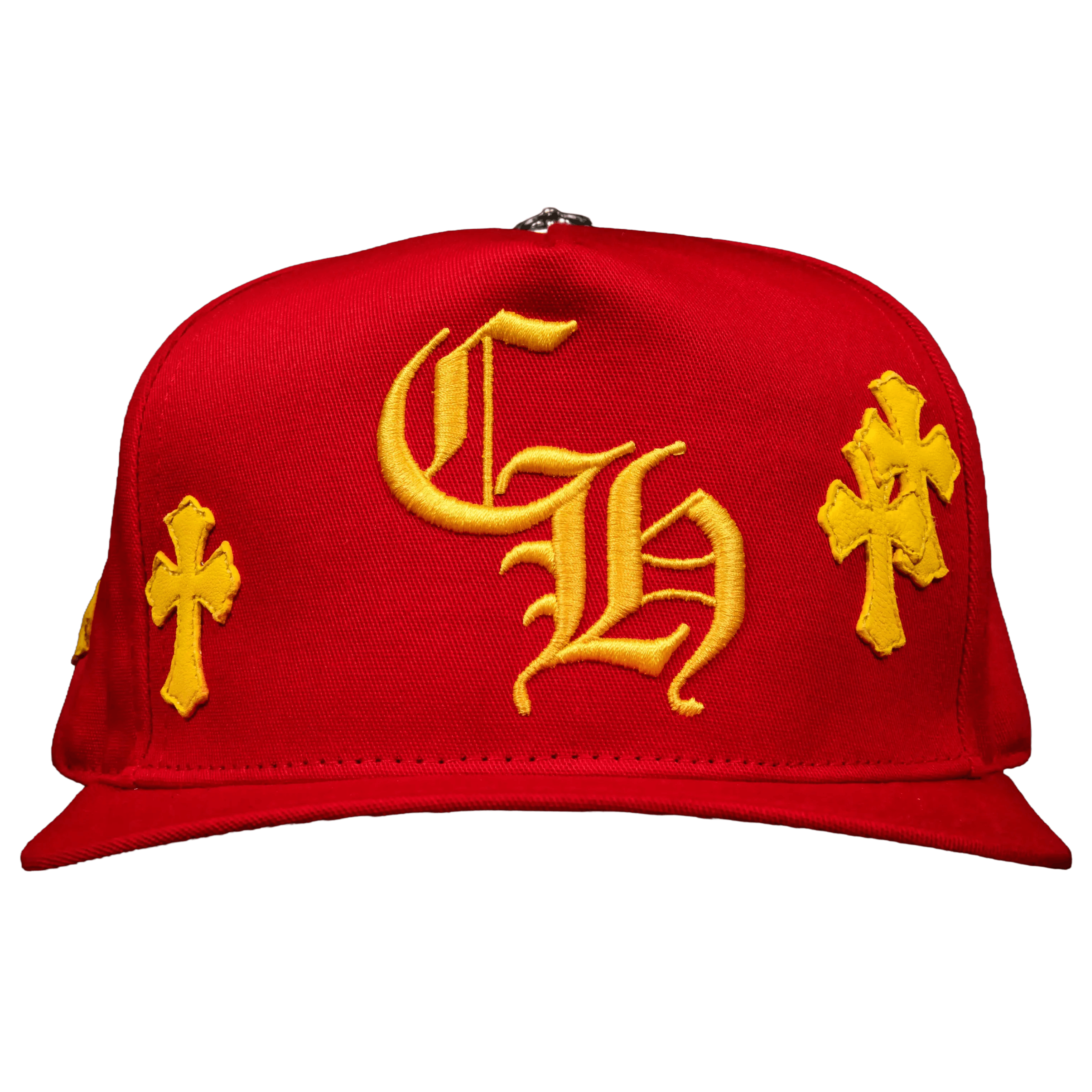Chrome Hearts CH Cross Patch Baseball Hat Red/Yellow Size ONE SIZE - 1 Thumbnail