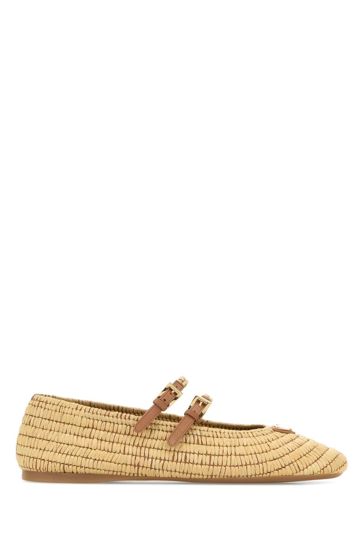 Prada Raffia Ballerinas Size US 11 / IT 41 - 1 Thumbnail