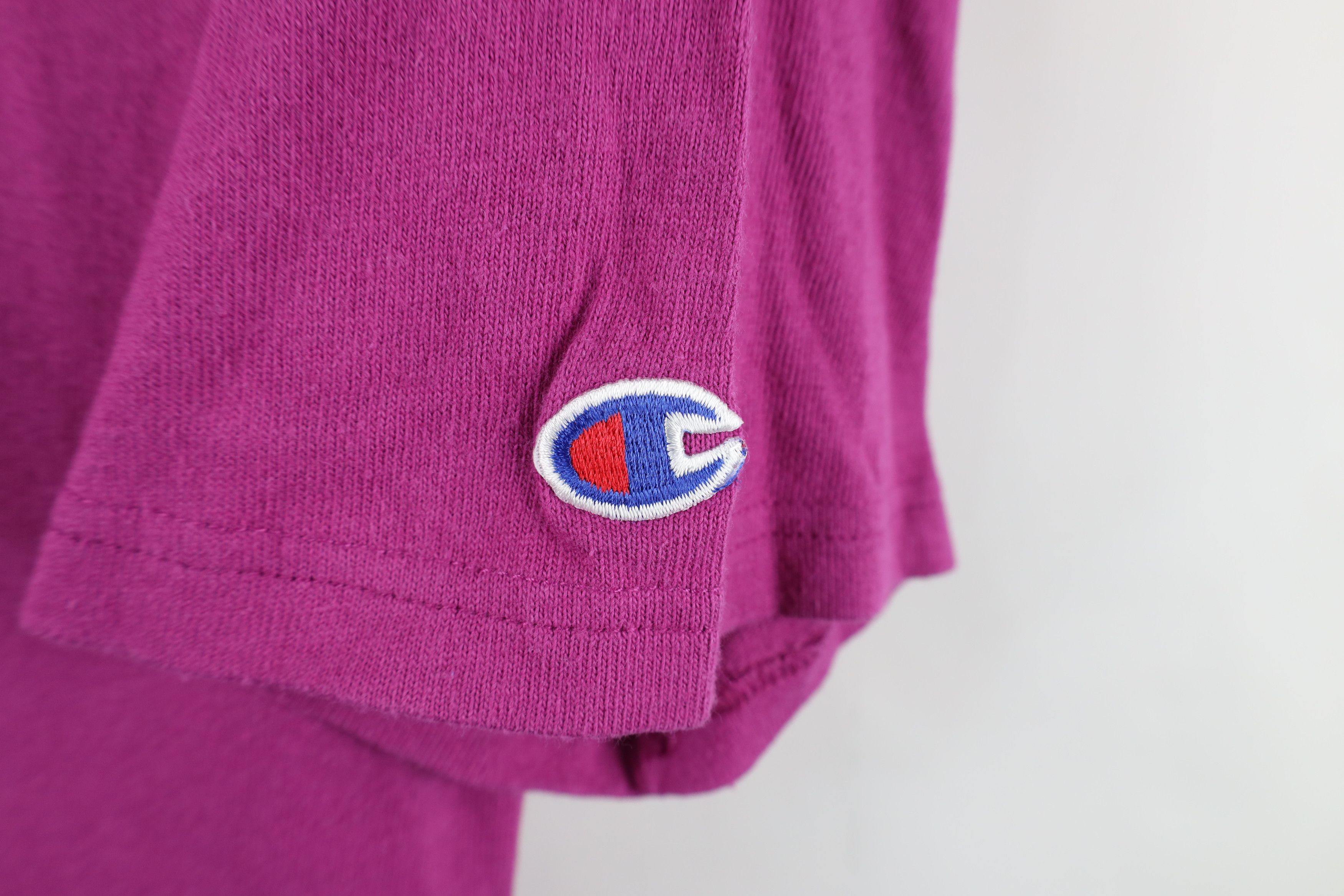 Champion Vintage 90s Champion Spell Cotton Jersey Knit T-Shirt Pink Size US L / EU 52-54 / 3 - 4 Thumbnail