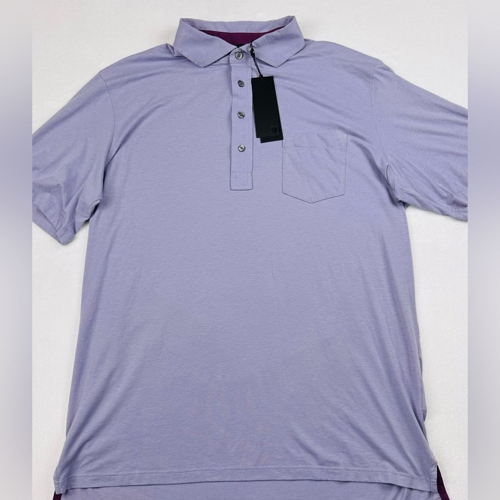 Other Greyson Mens Large Solid Purple Dewberry Pima Cott Golf Polo Size US L / EU 52-54 / 3 - 2 Thumbnail