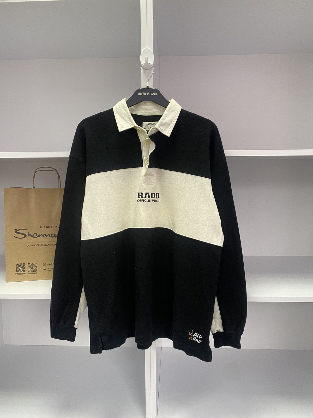 Designer × Vintage Vintage ATP Tour Rado Long Sleeve Rugby Size US L / EU 52-54 / 3 - 1 Thumbnail