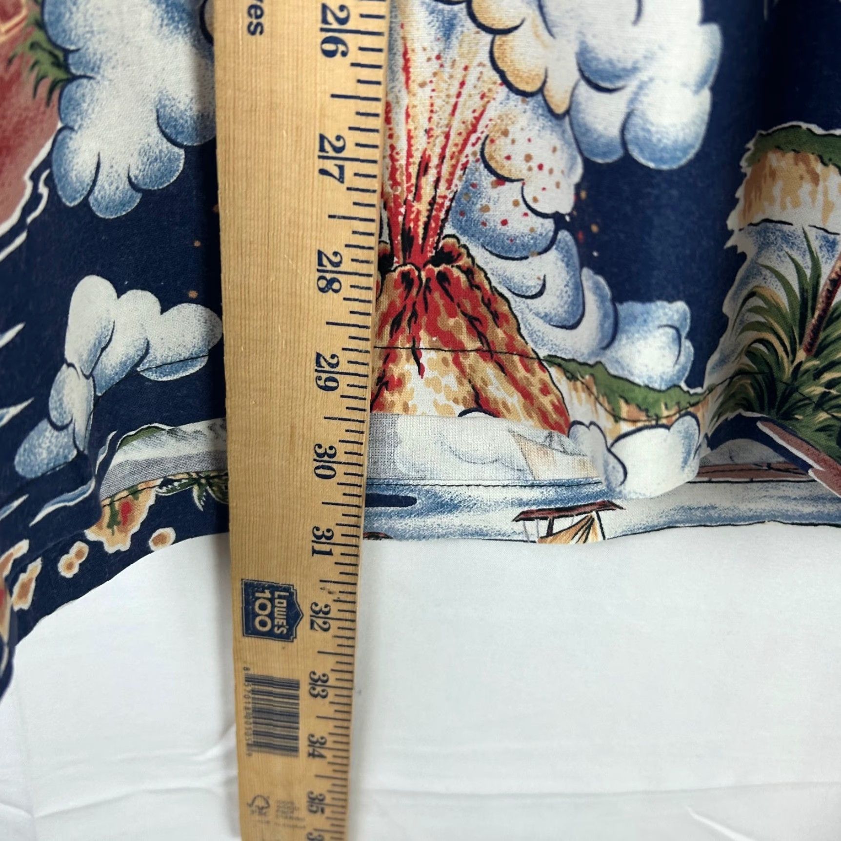 ALOHAS VINTAGE Hawaii Button-Up Shirt Mens XL Navy Blue Volcano Woody Wagon Print Aloha Size US XL / EU 56 / 4 - 4 Thumbnail