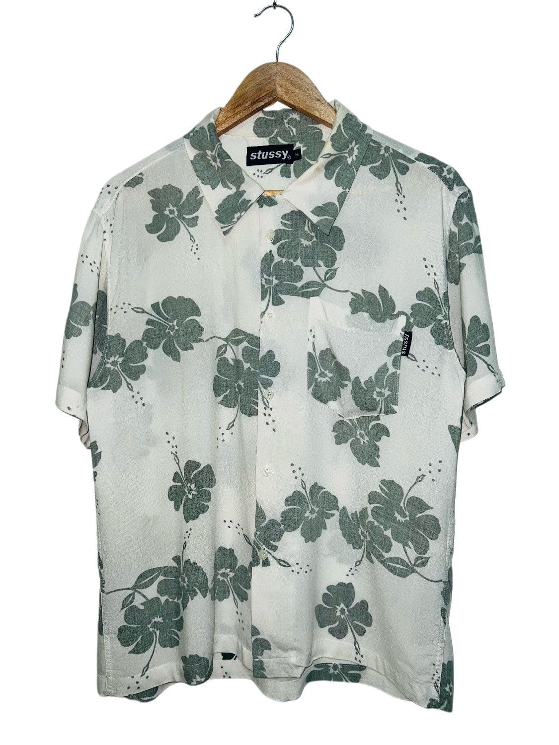 Stussy Vintage 1990s Stussy C Floral Hawaiian Camp Collar Shirt Size US M / EU 48-50 / 2 - 1 Thumbnail