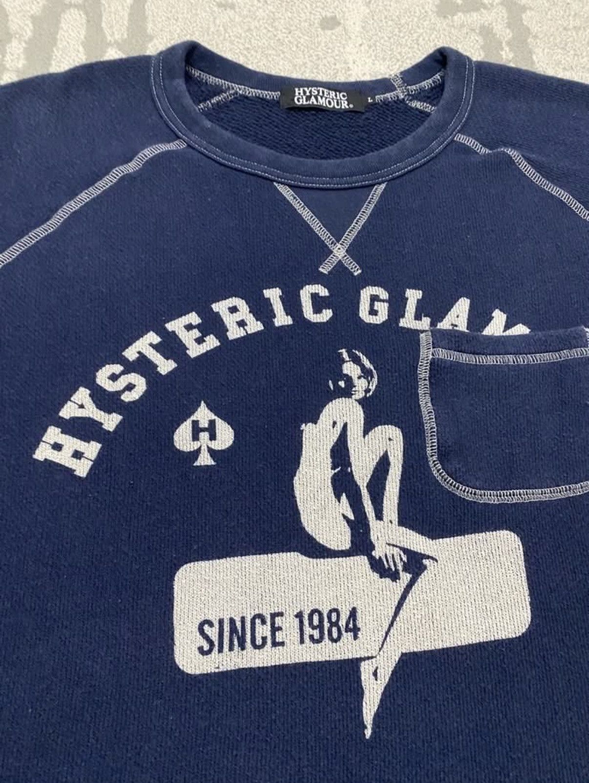 Hysteric Glamour Vintage Hysteric Glamour Sexy/Nudes Lady Indigo Blue Jumper Size US L / EU 52-54 / 3 - 3 Thumbnail